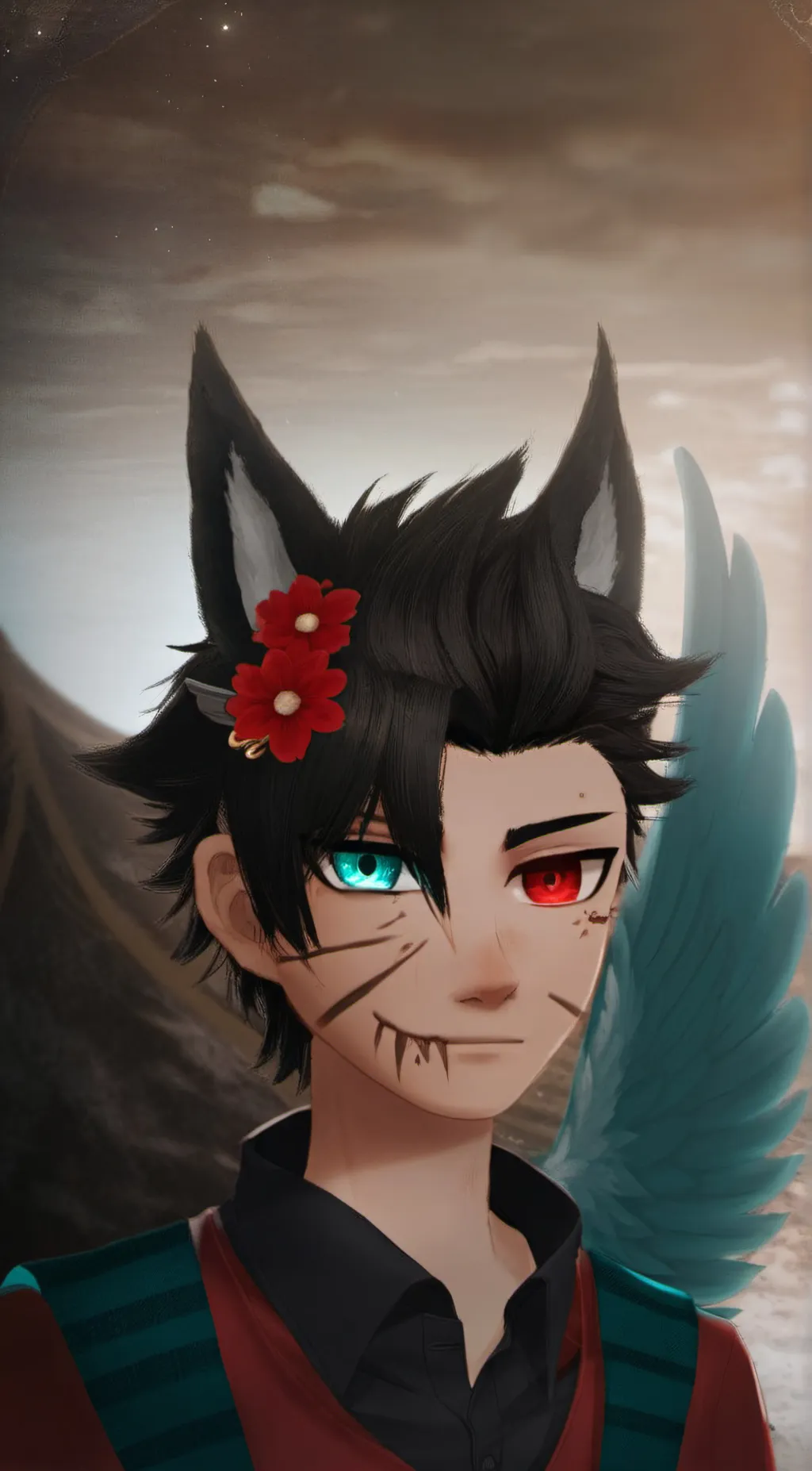 ai character: Axel/Ezra  background