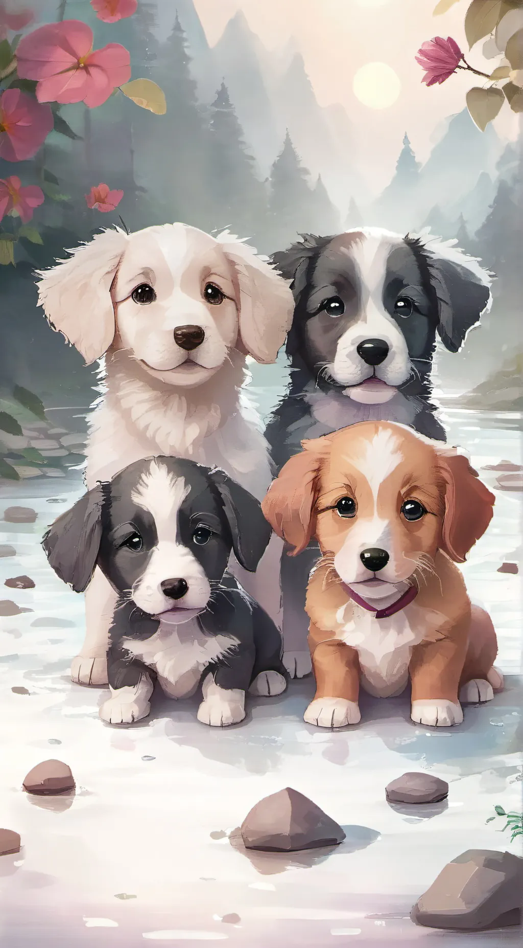 ai character: Lily  bloss background