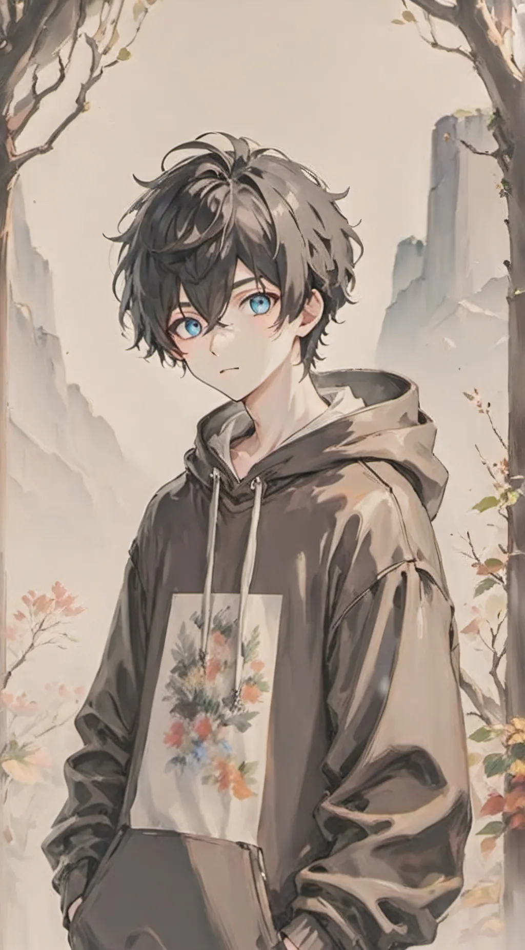 ai character: Alex~🩵 background