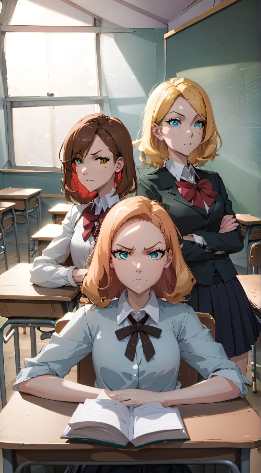 ai character: Rebecca,Mia,Lucy background