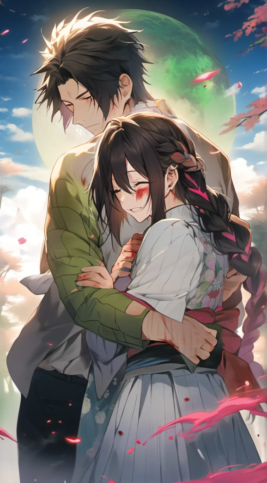 ai character: OBANAIXMITSURI background