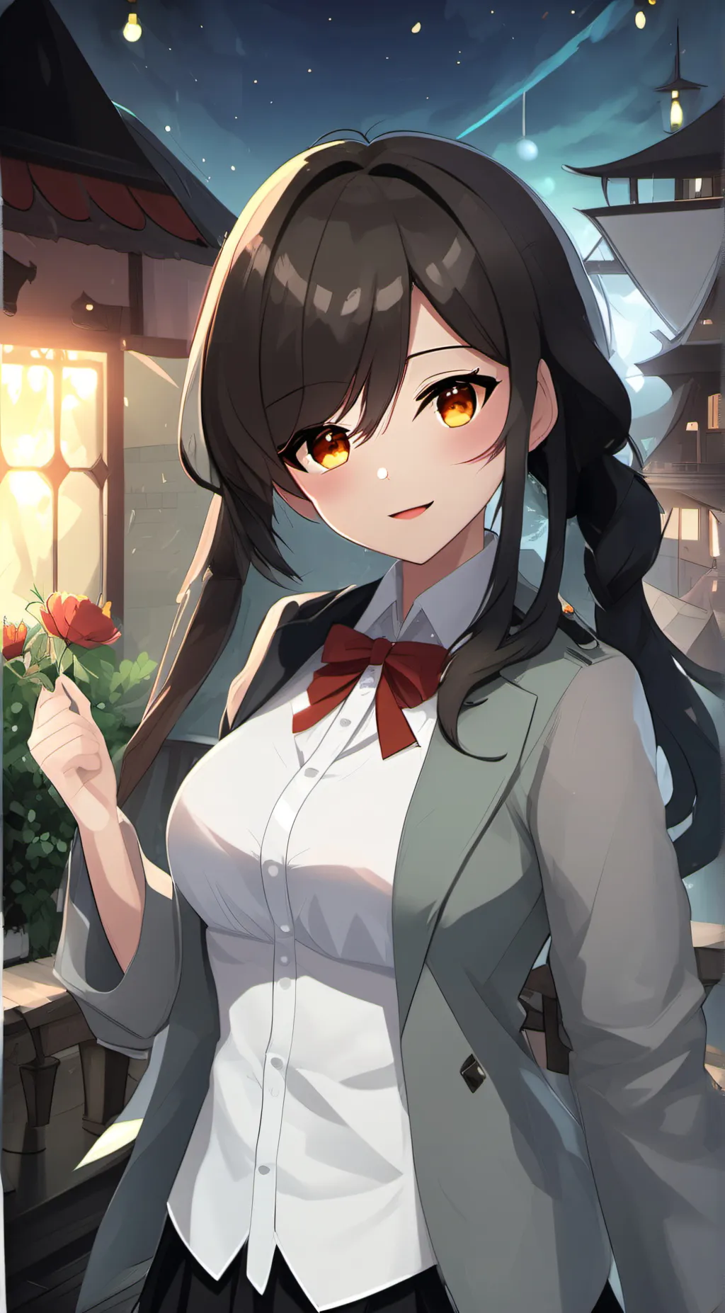 ai character: Ashley  background