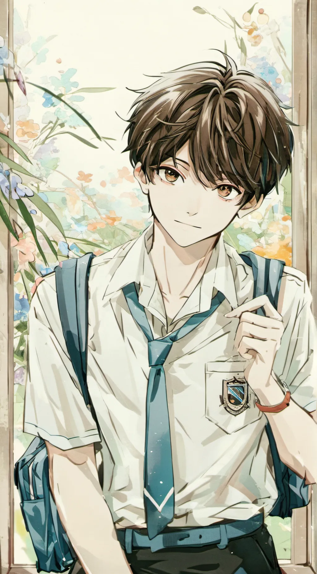 ai character: Bentley  background