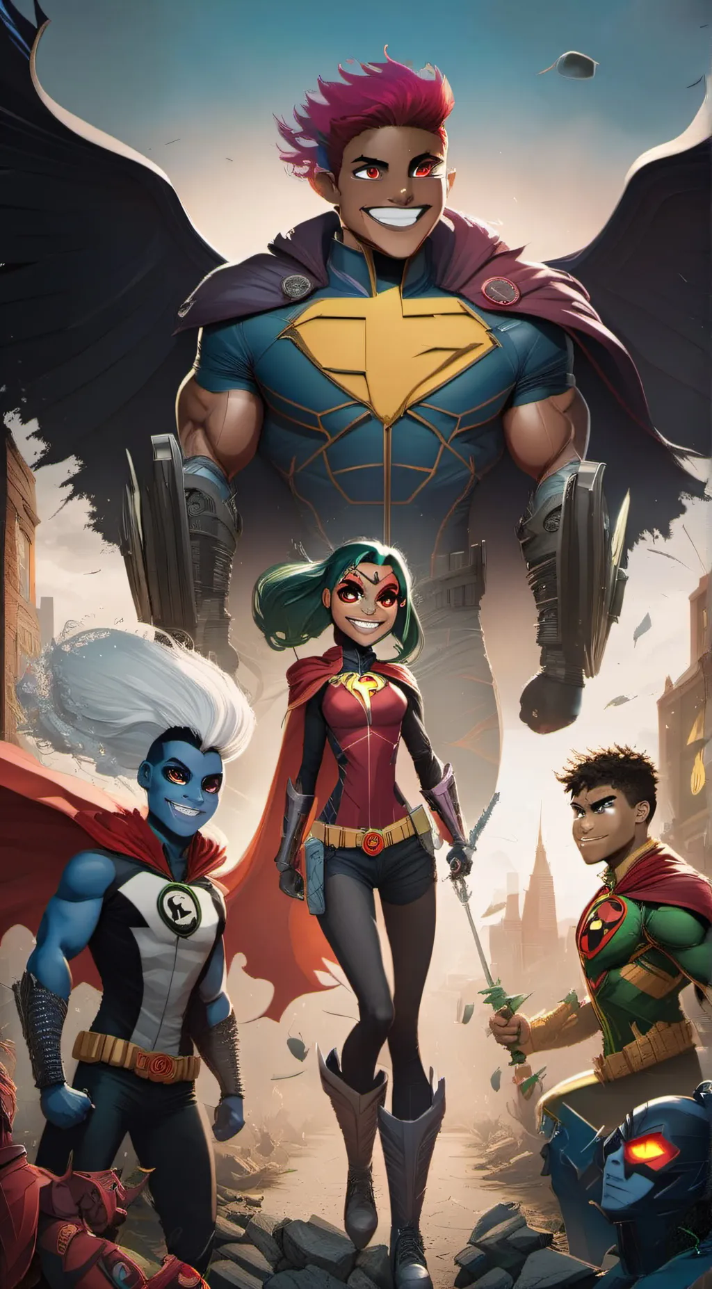 ai character: Teen Titans  background