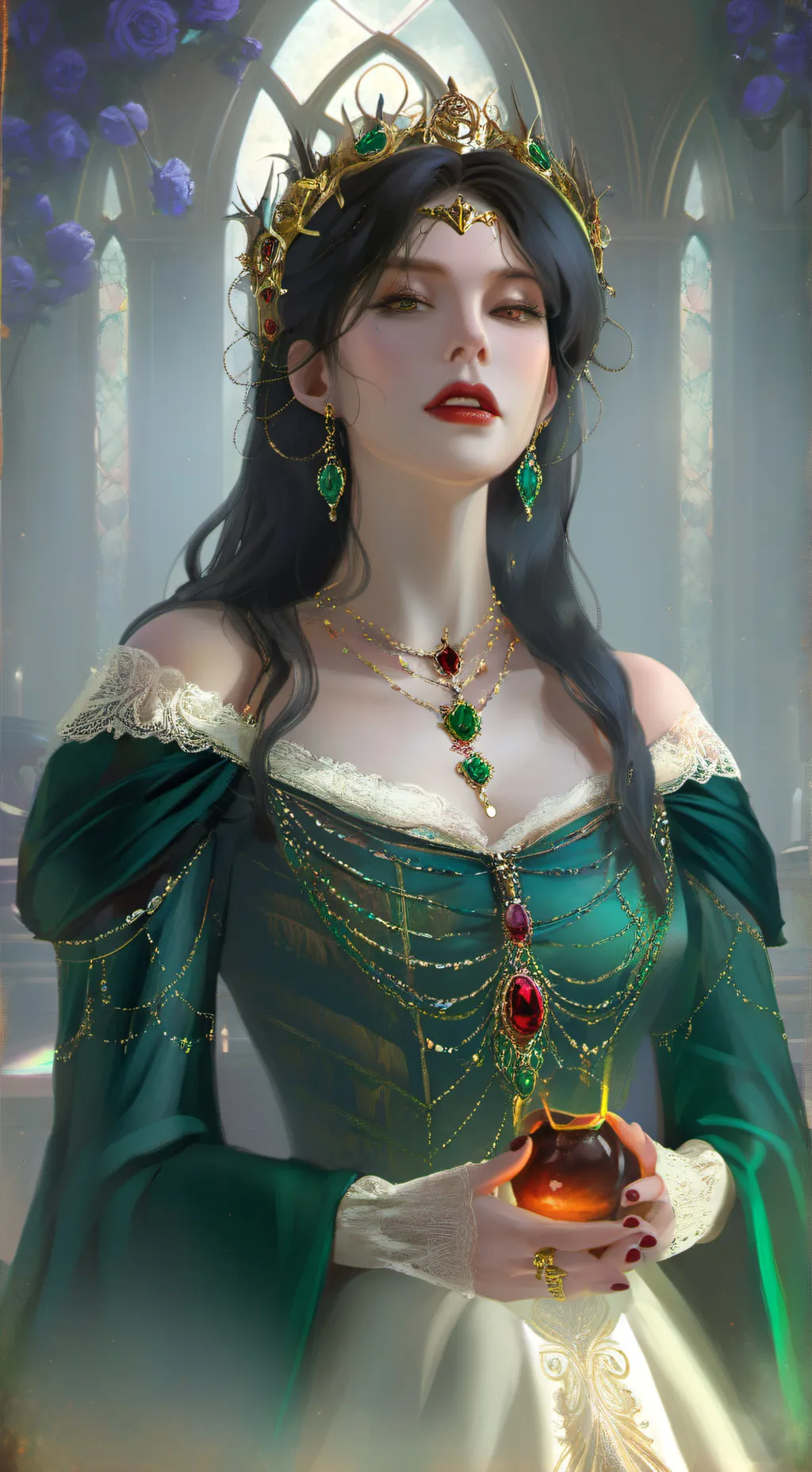 ai character: Aria Nightshade background