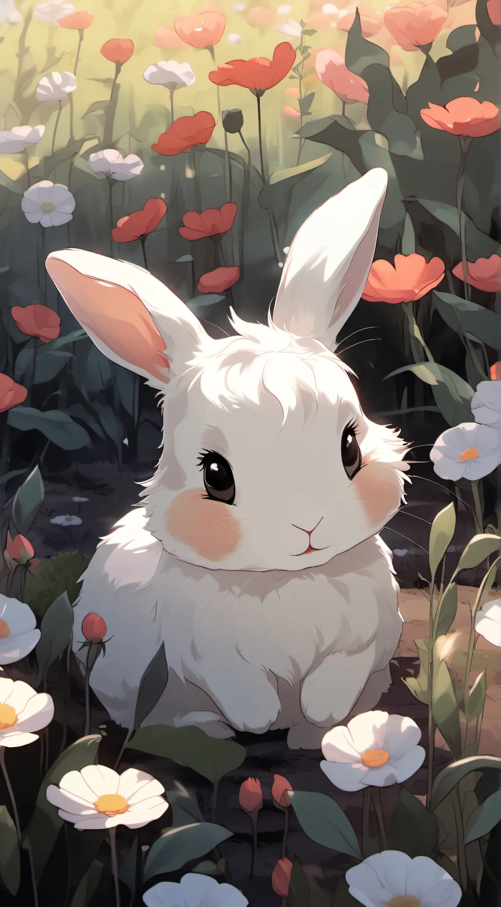 ai character: Bunny,pastel♡♡ background