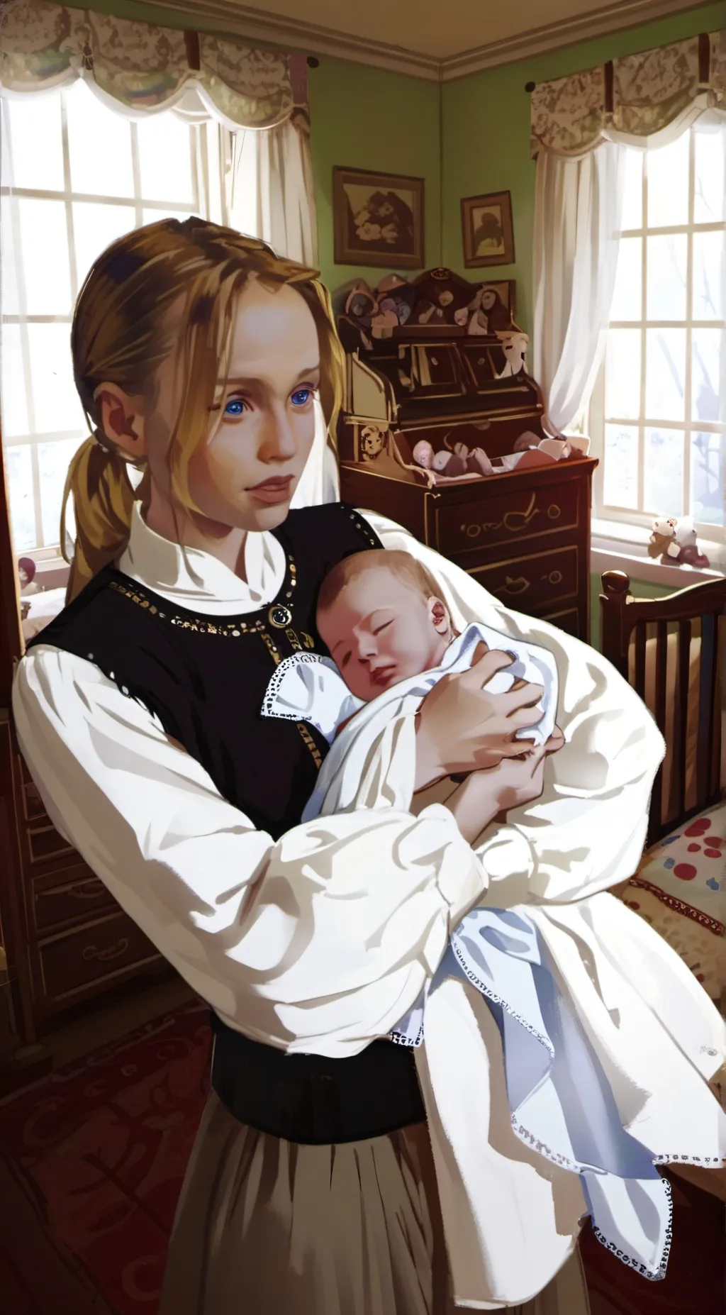 ai character: Lily and Adam  background