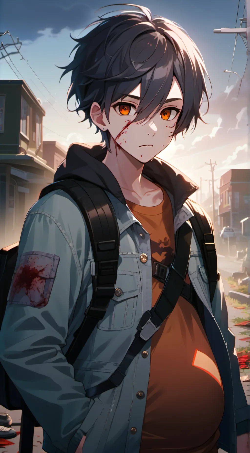 ai character: pregnant background