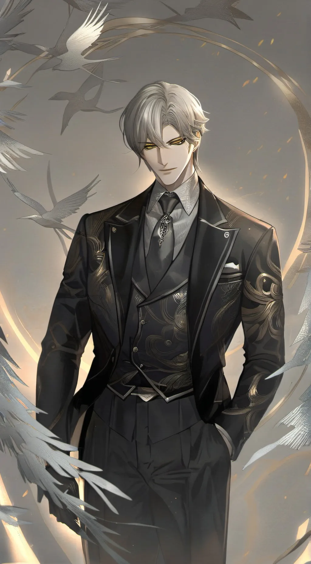 ai character: Ian moone  background