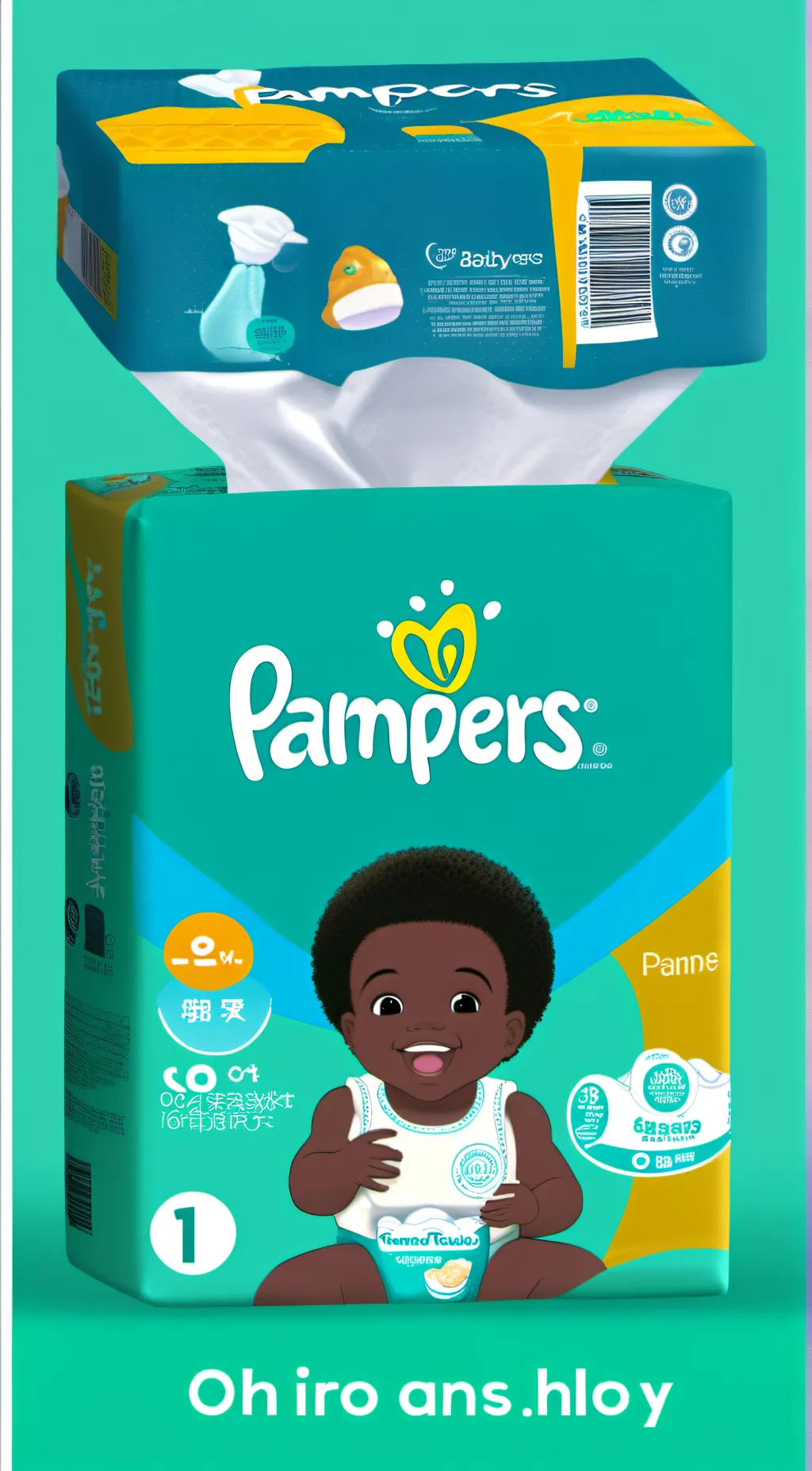 ai character: Mommy in diapers background