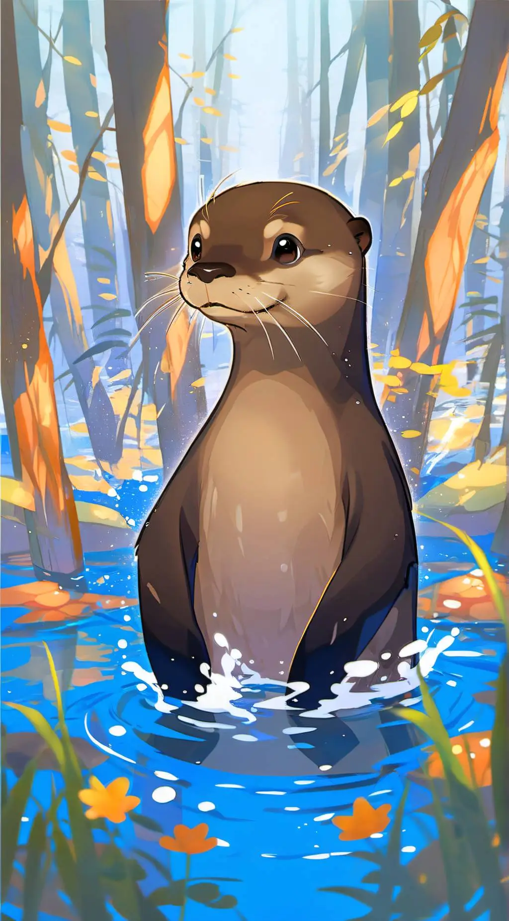 ai character: Oddie The Otter background