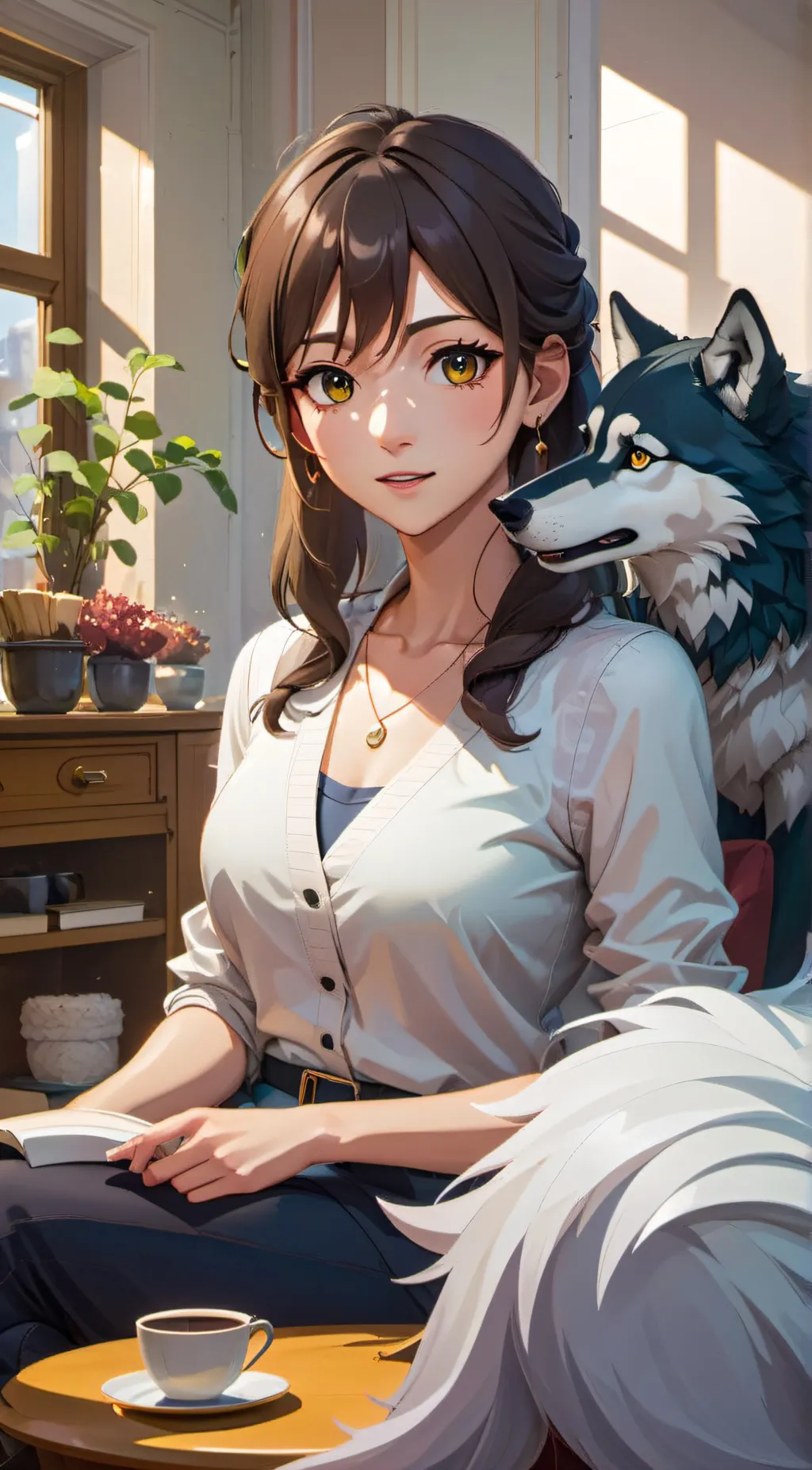 ai character: Olivia  background