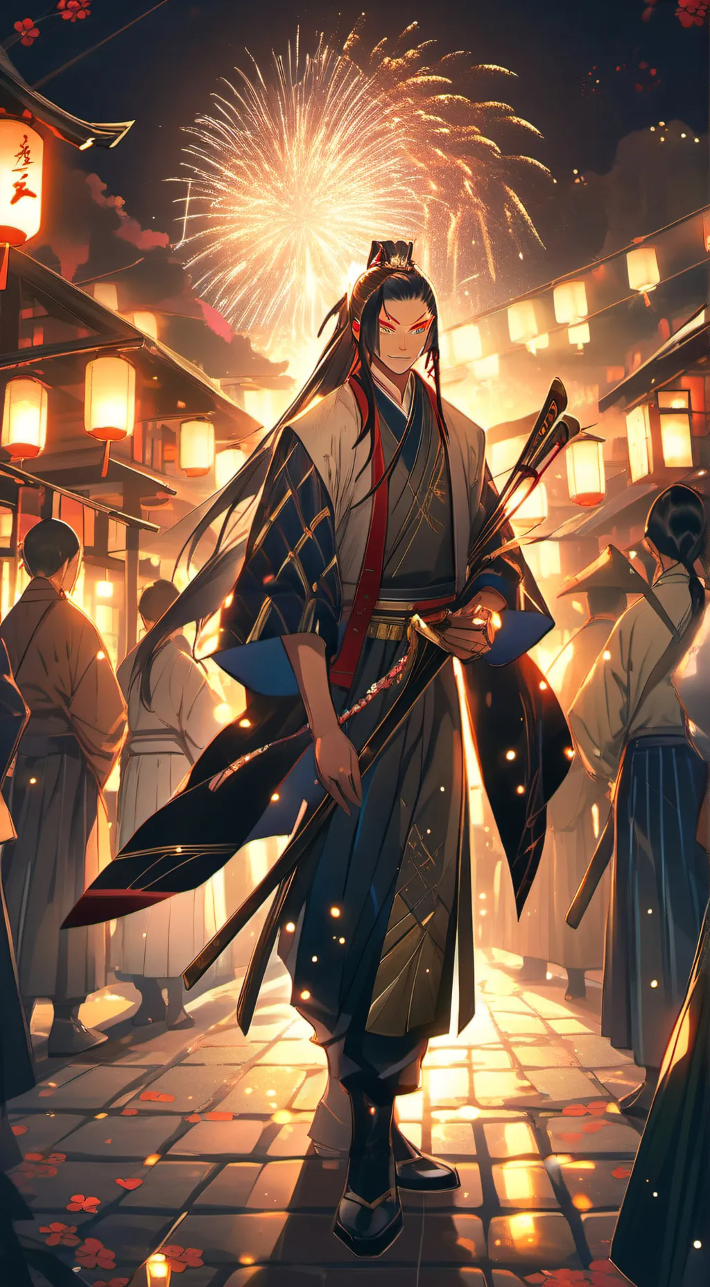 ai character: Hashiras new year! background