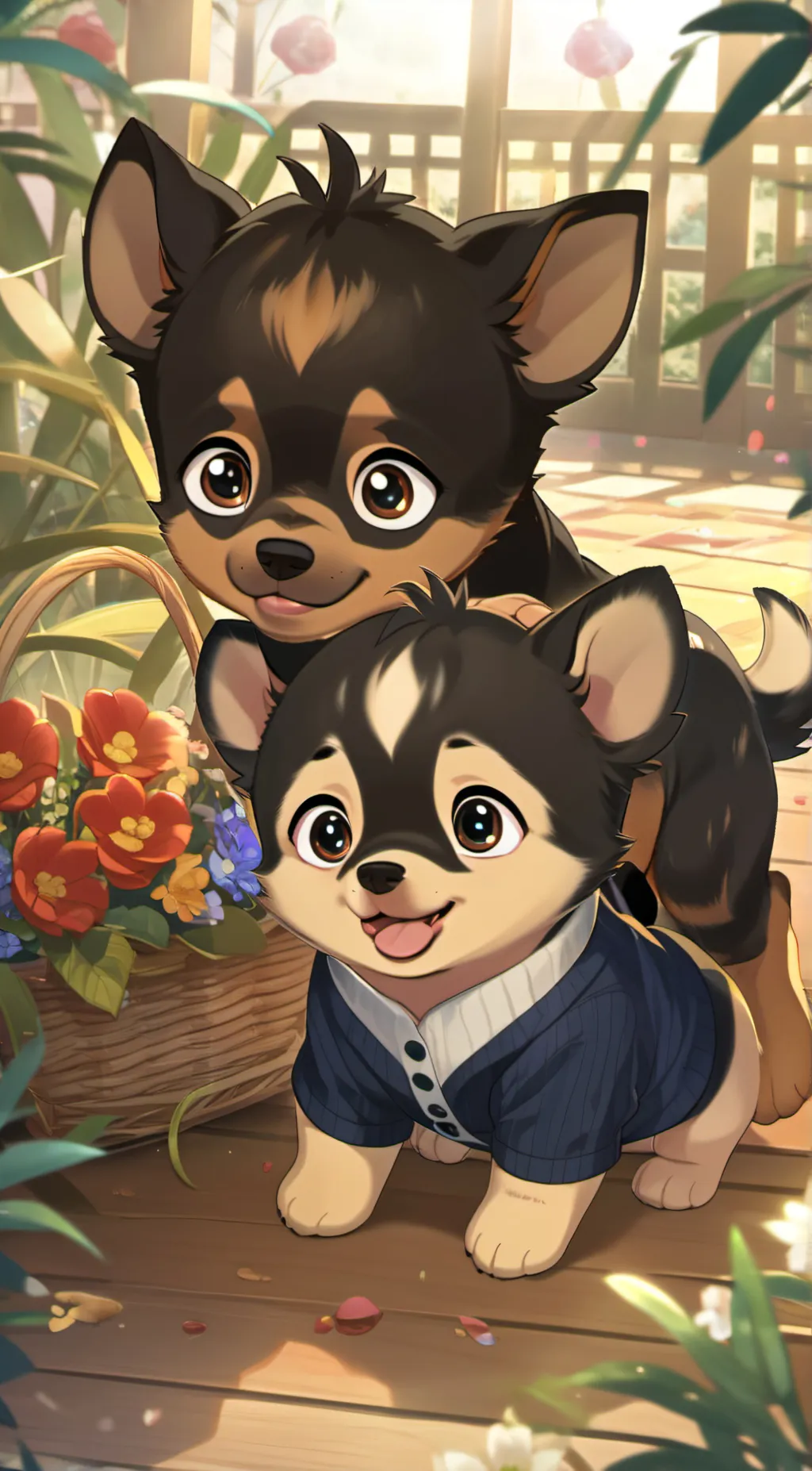 ai character: Liv and Ava background