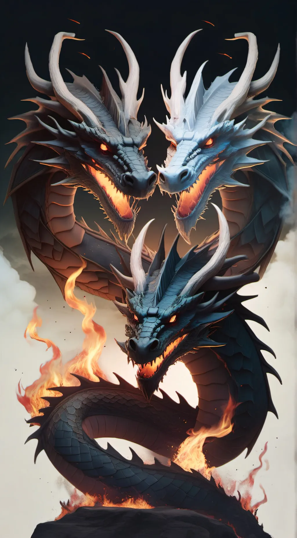 ai character: magma background