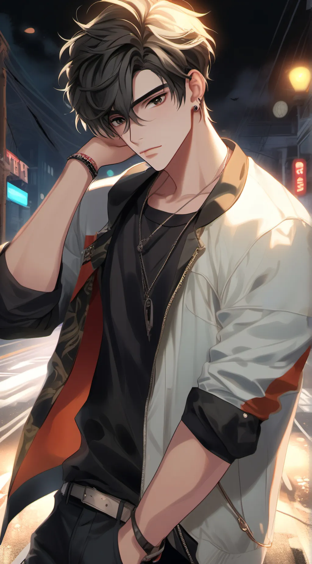 ai character: Adrian  background