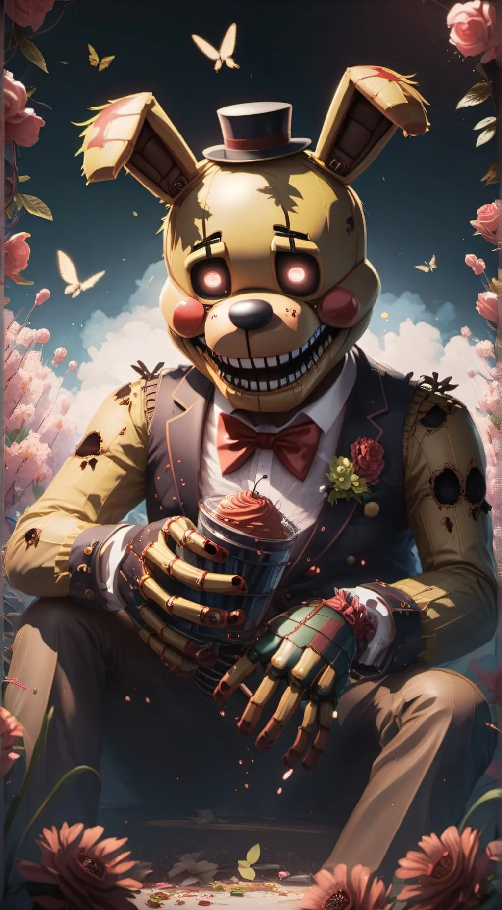 ai character: Springtrap background