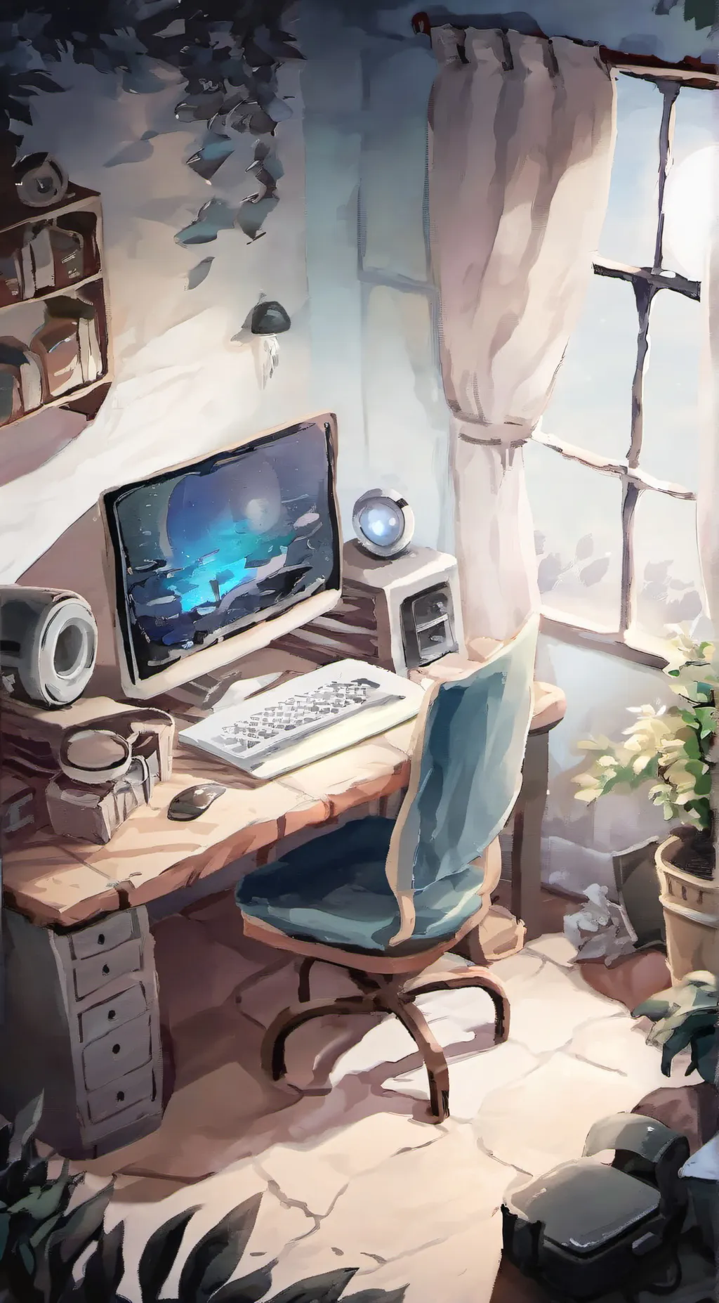 ai character: the test background