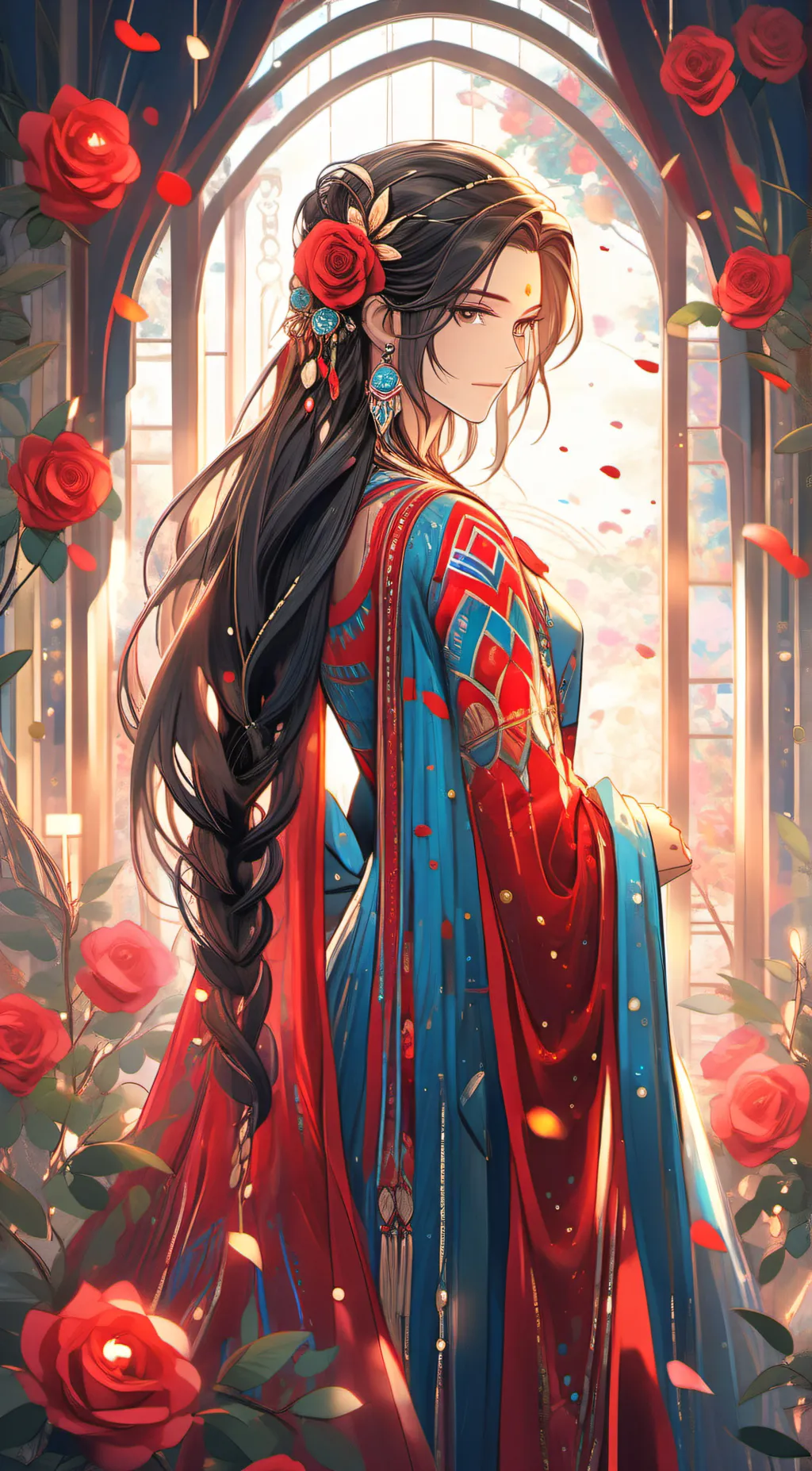 ai character: Rose background