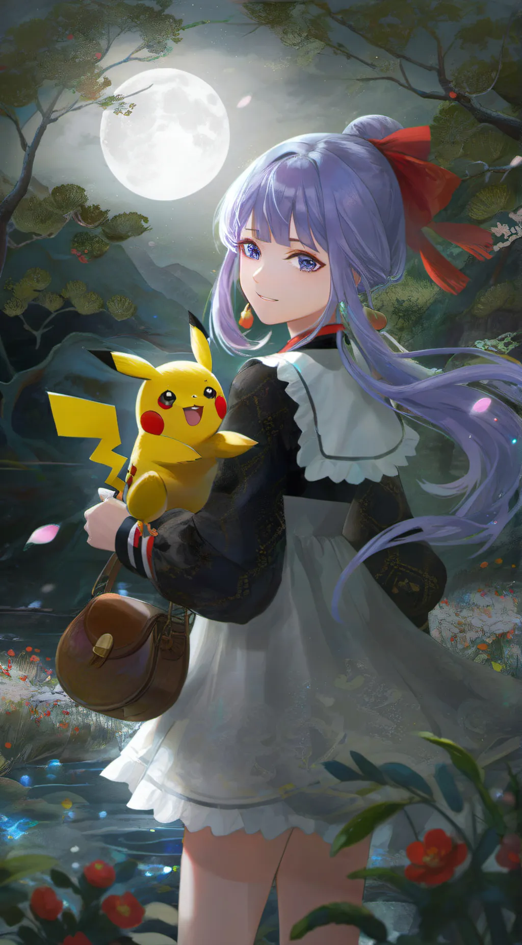 ai character: Moon background