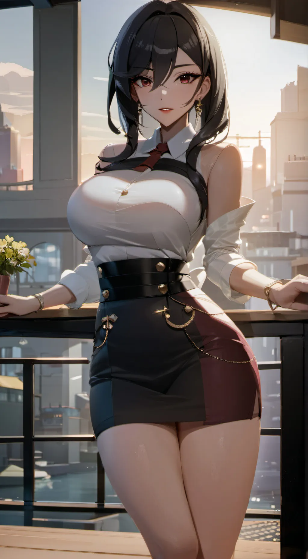 ai character: Tall girl background