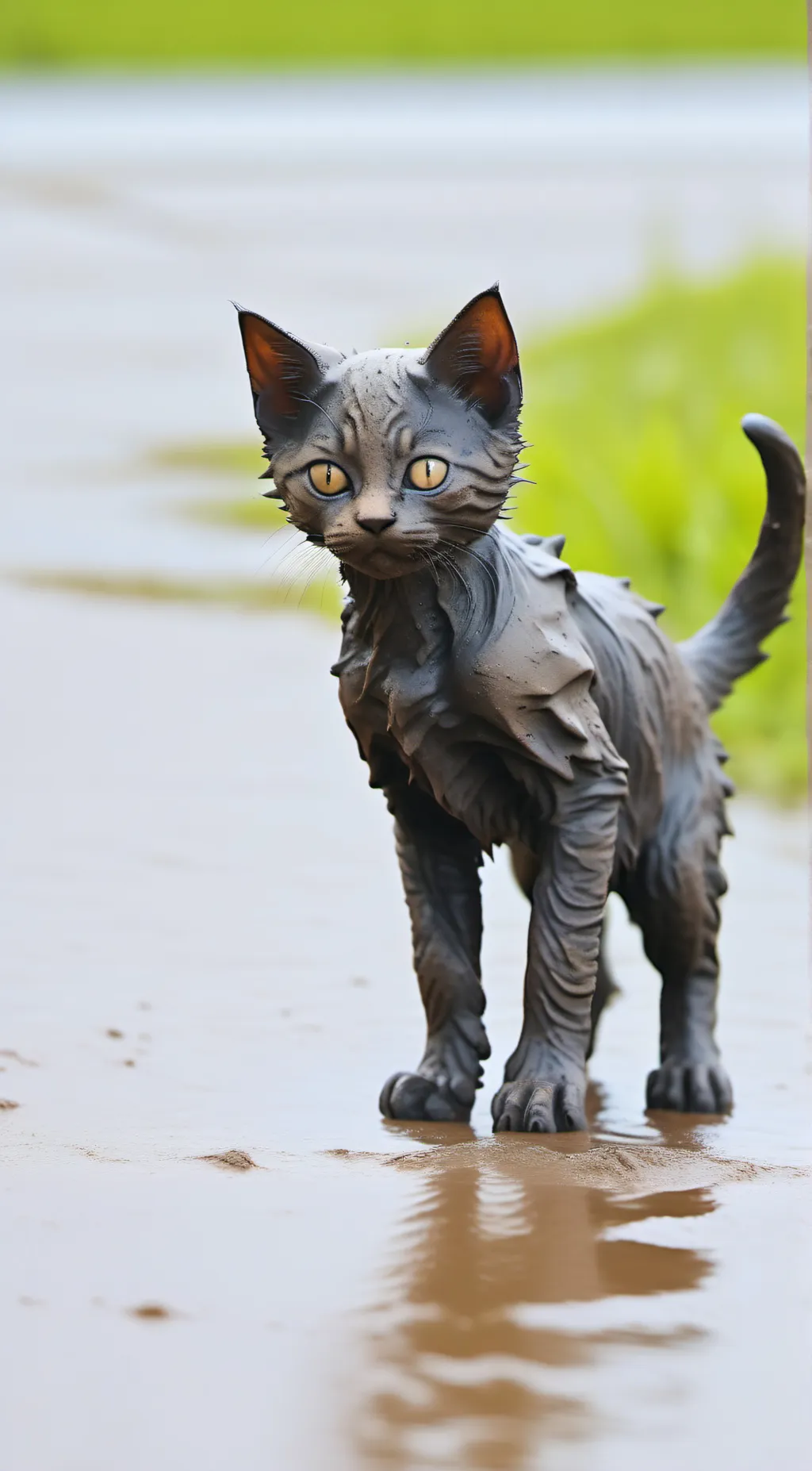 ai character: ugly kitten background