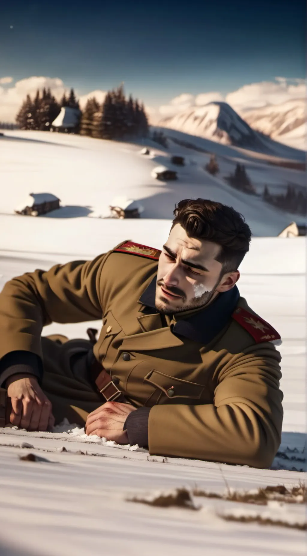 ai character: wounded soldr ww2 background