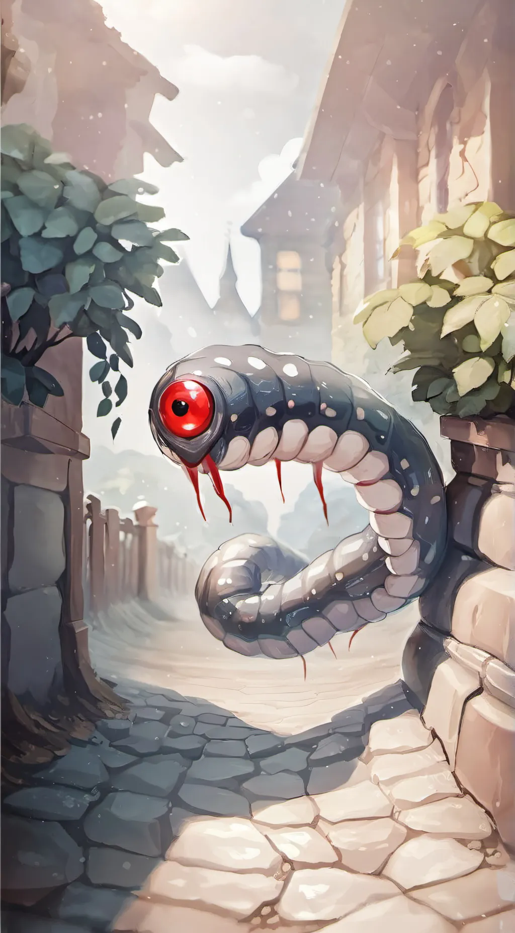 ai character: worm virus background