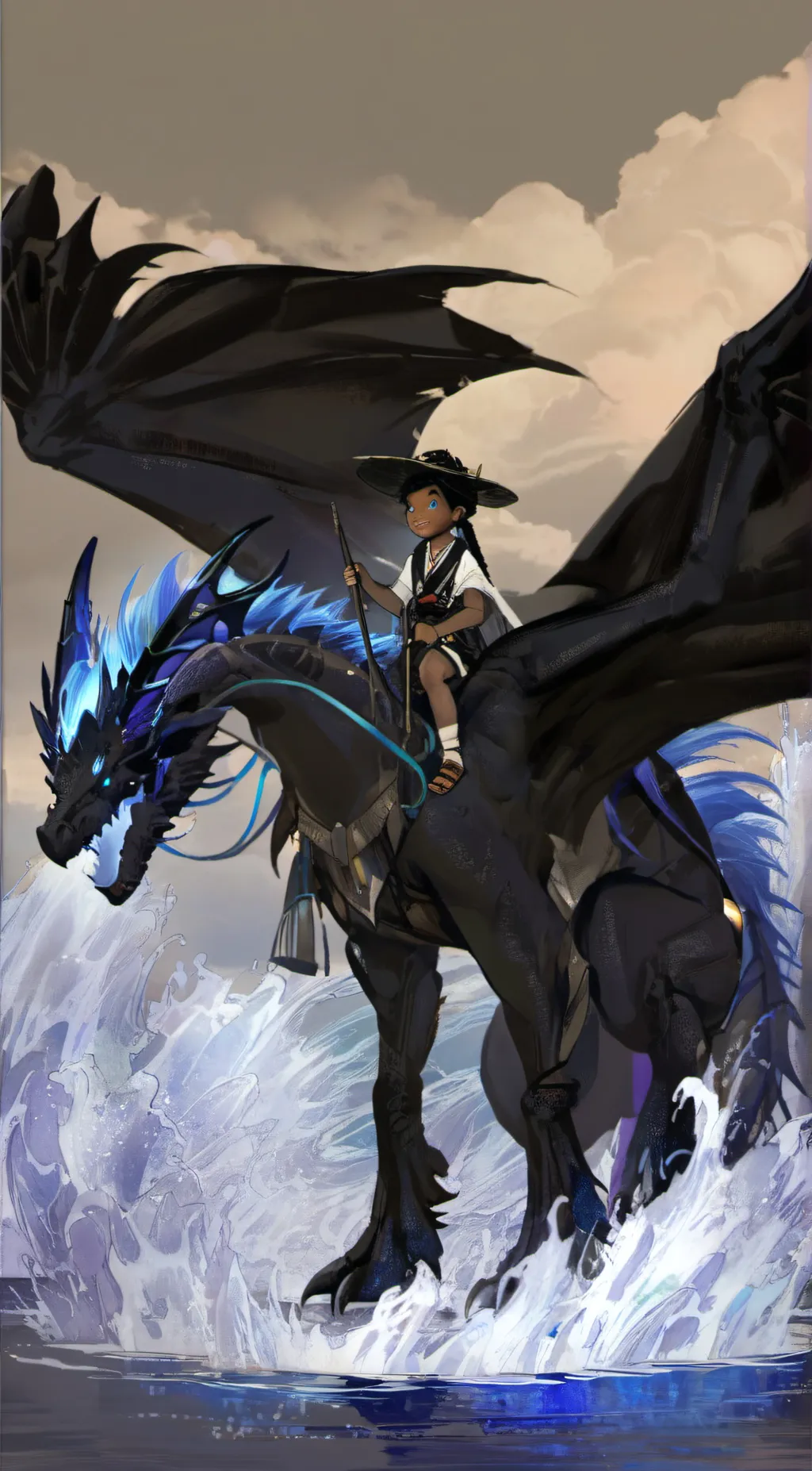 ai character: Lunar~My httyd OC background