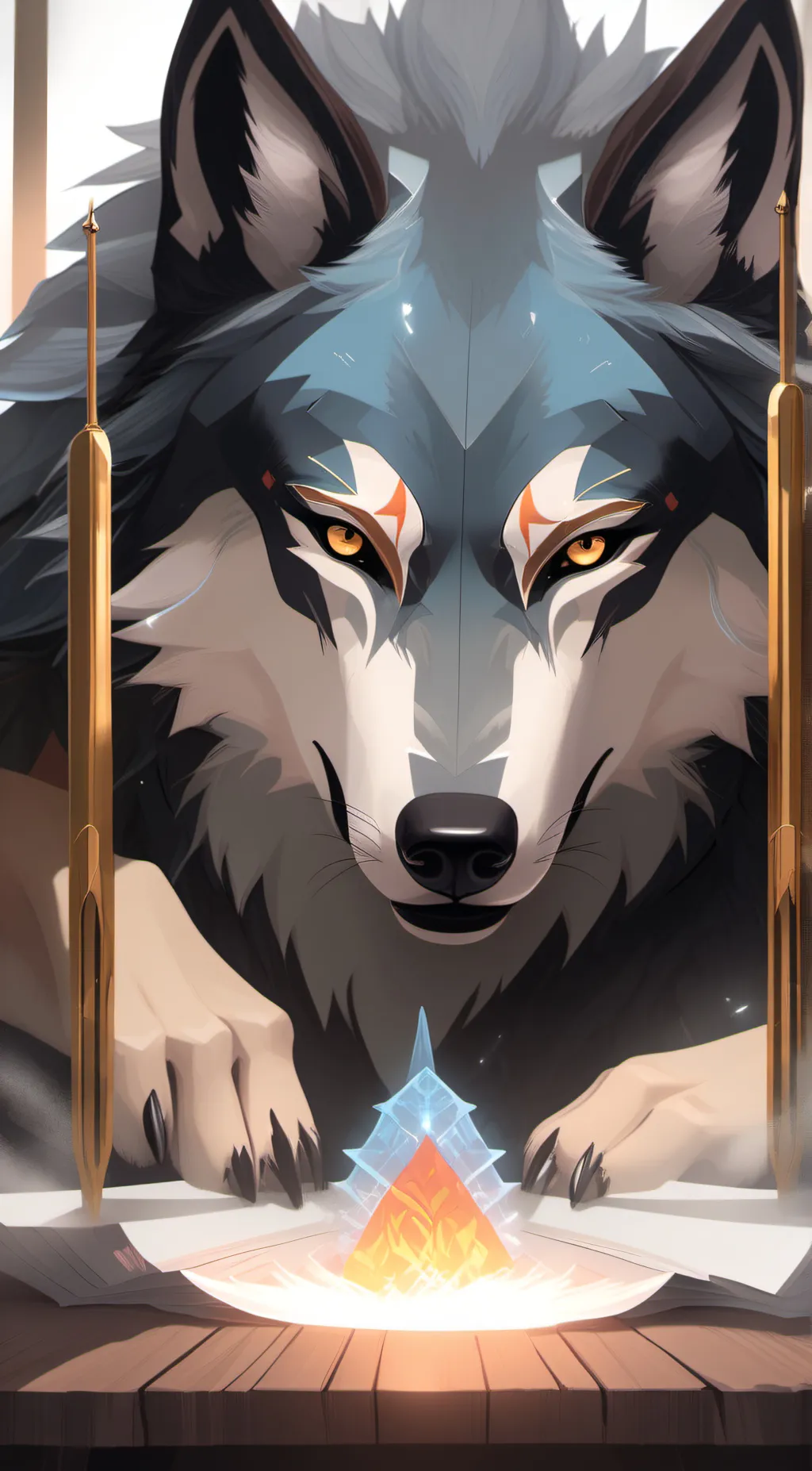 ai character: winter background