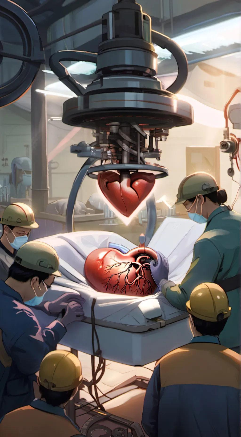 ai character: Open heart background