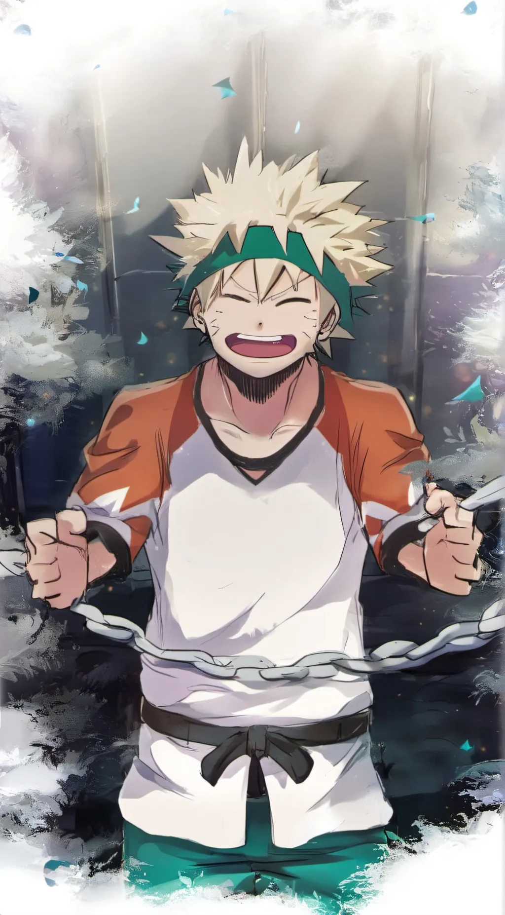 ai character: Katsuki Bakugo  background