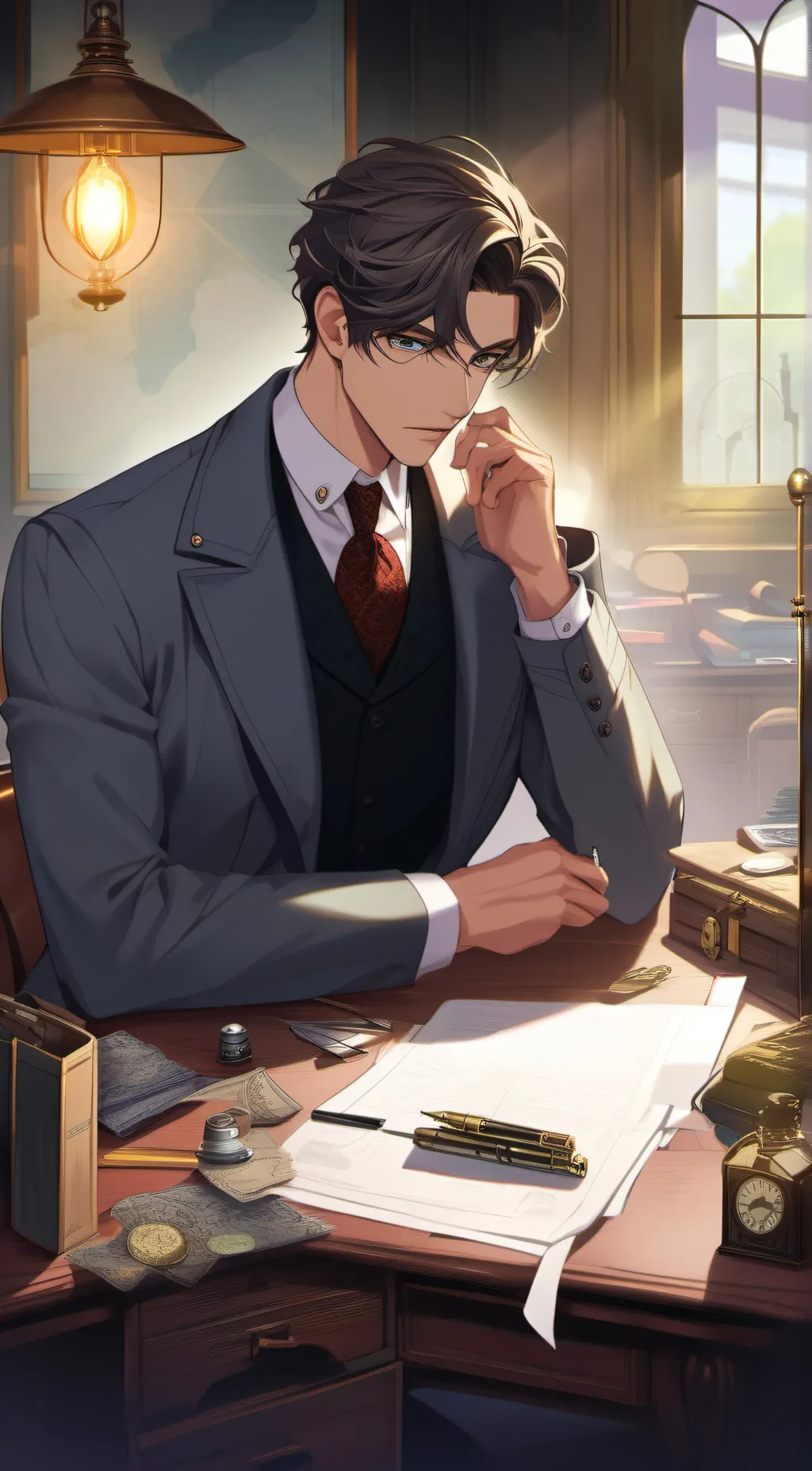 ai character: Detective Teo background