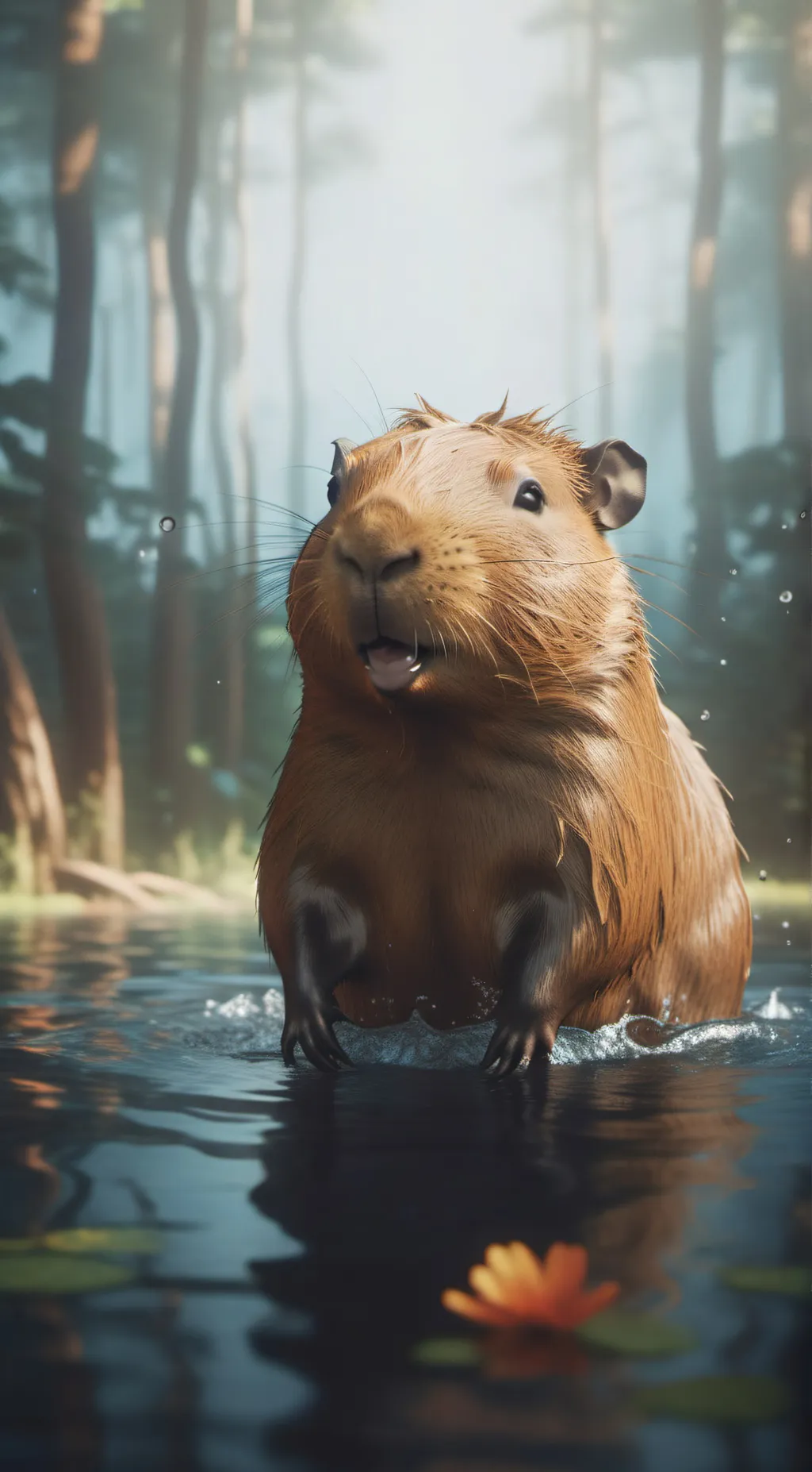 ai character: Pico the capybara background