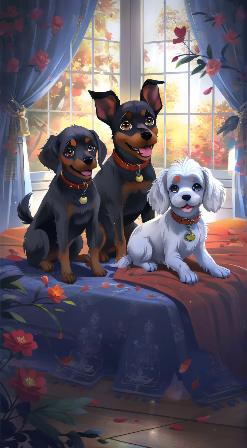 ai character: Jake & Toby & Anna background