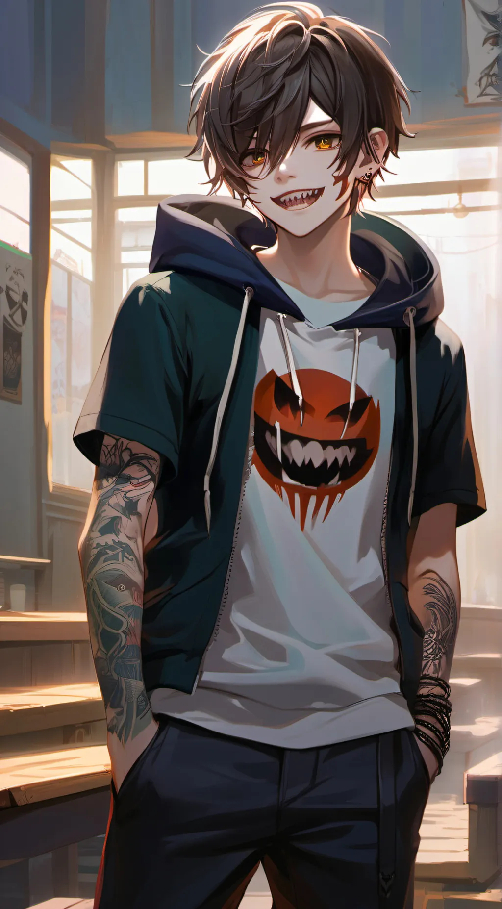 ai character: Ash background