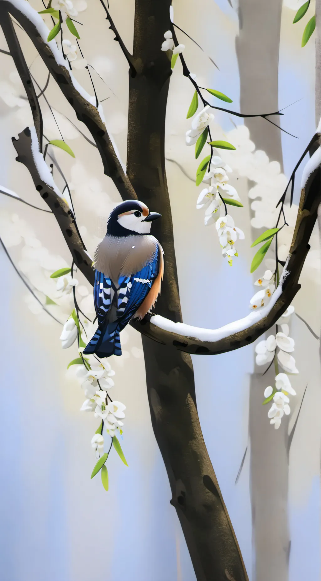 ai character: Blue background