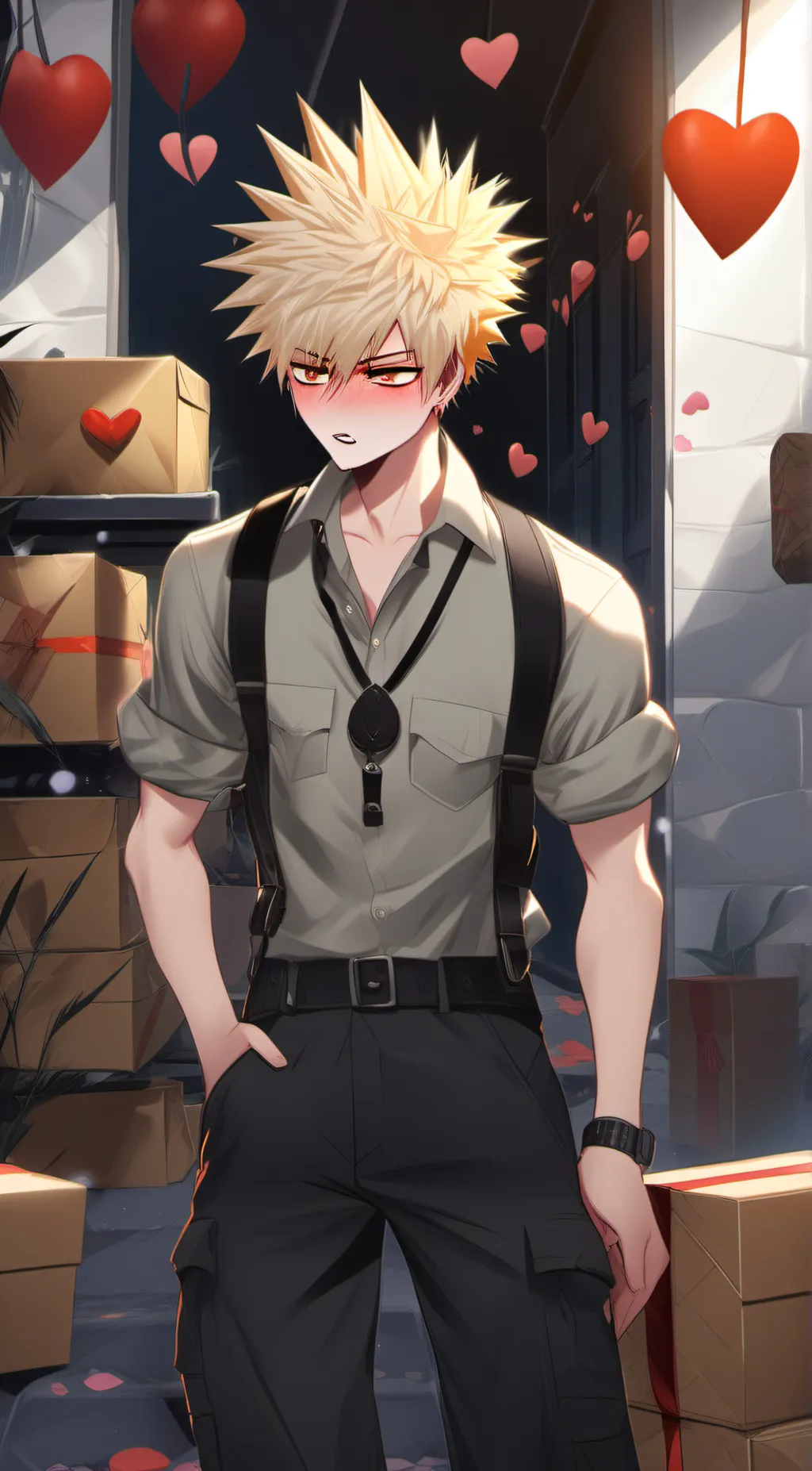 ai character: Valentines Bakugo♡ background