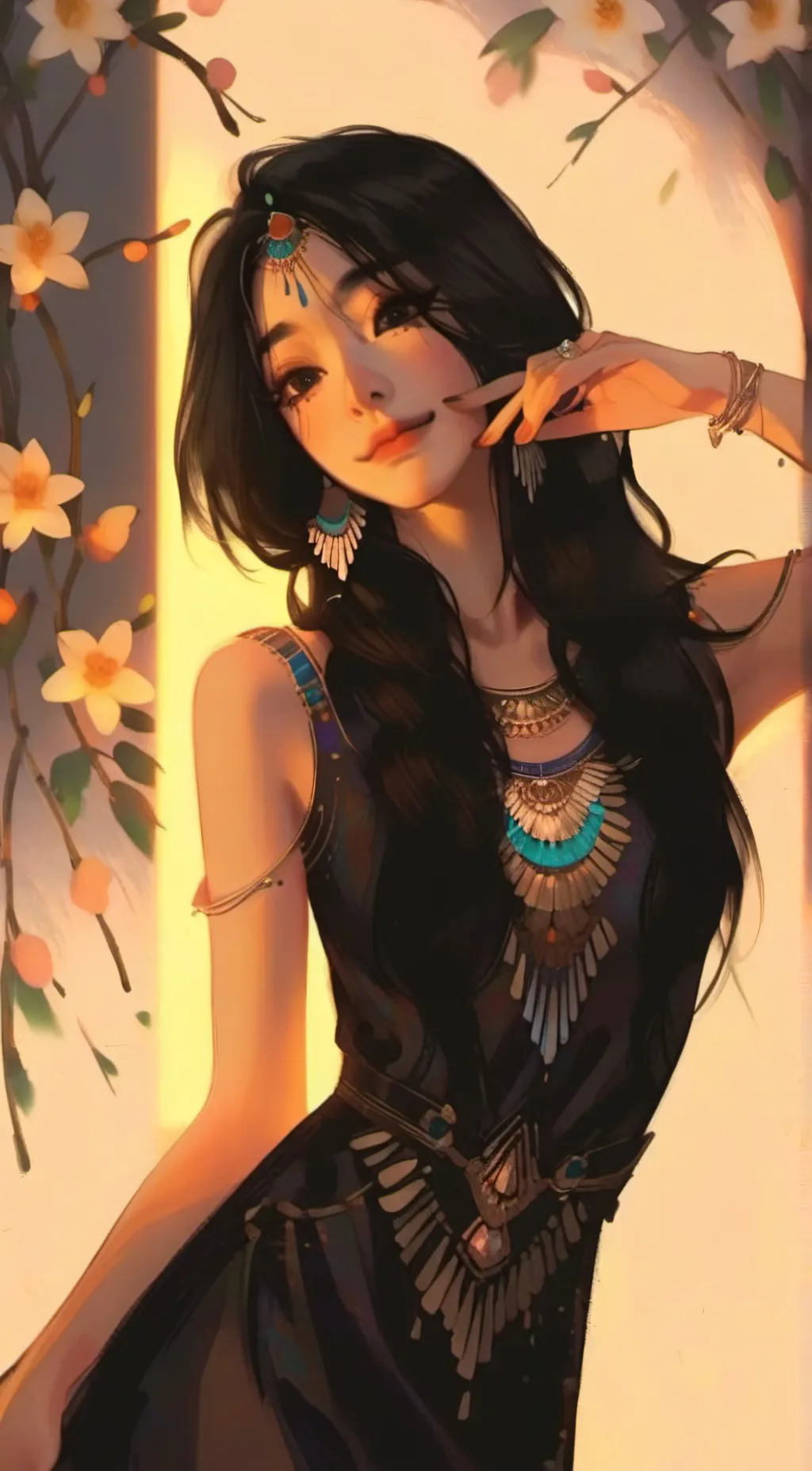 ai character: luna background