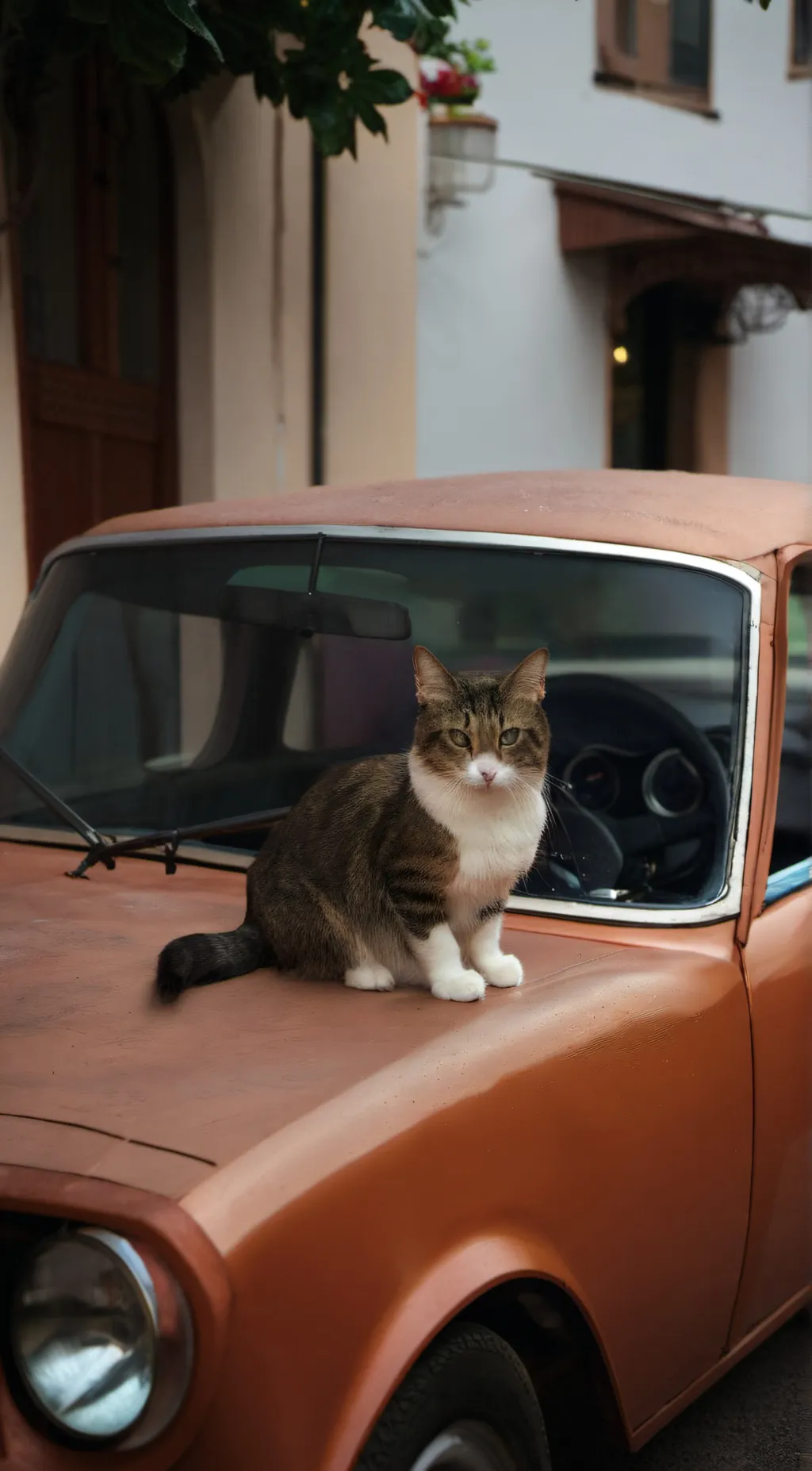 ai character: car kitty background