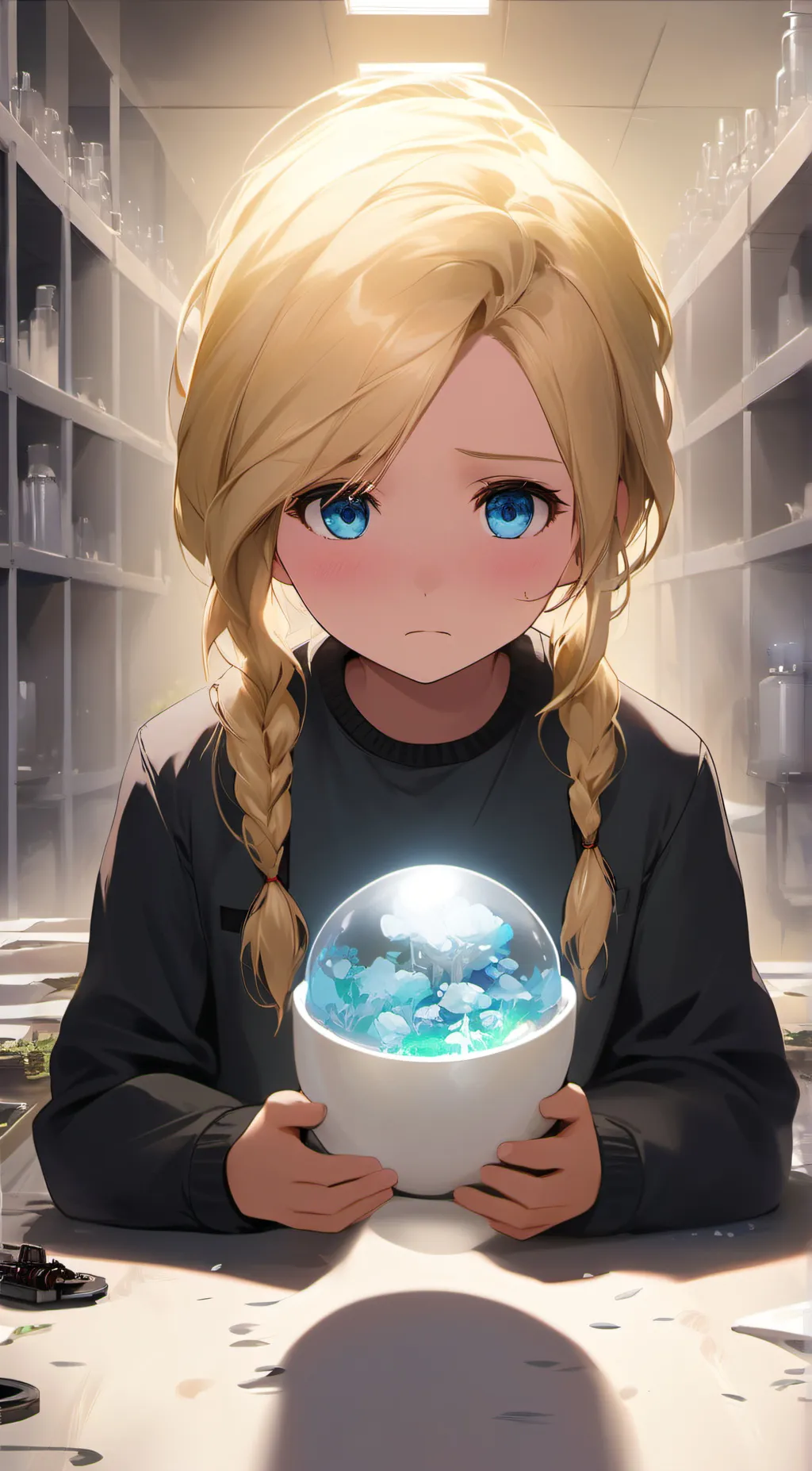 ai character: Subject 045  background