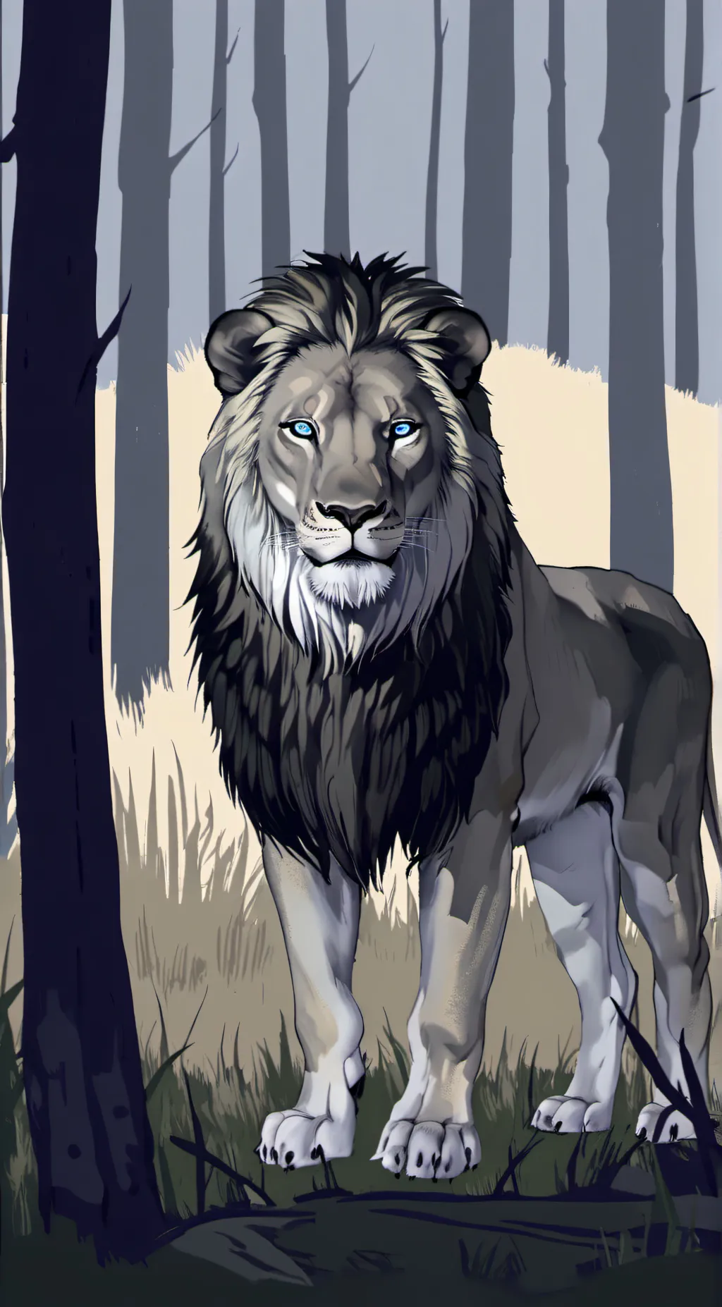 ai character: Shadow Grey background