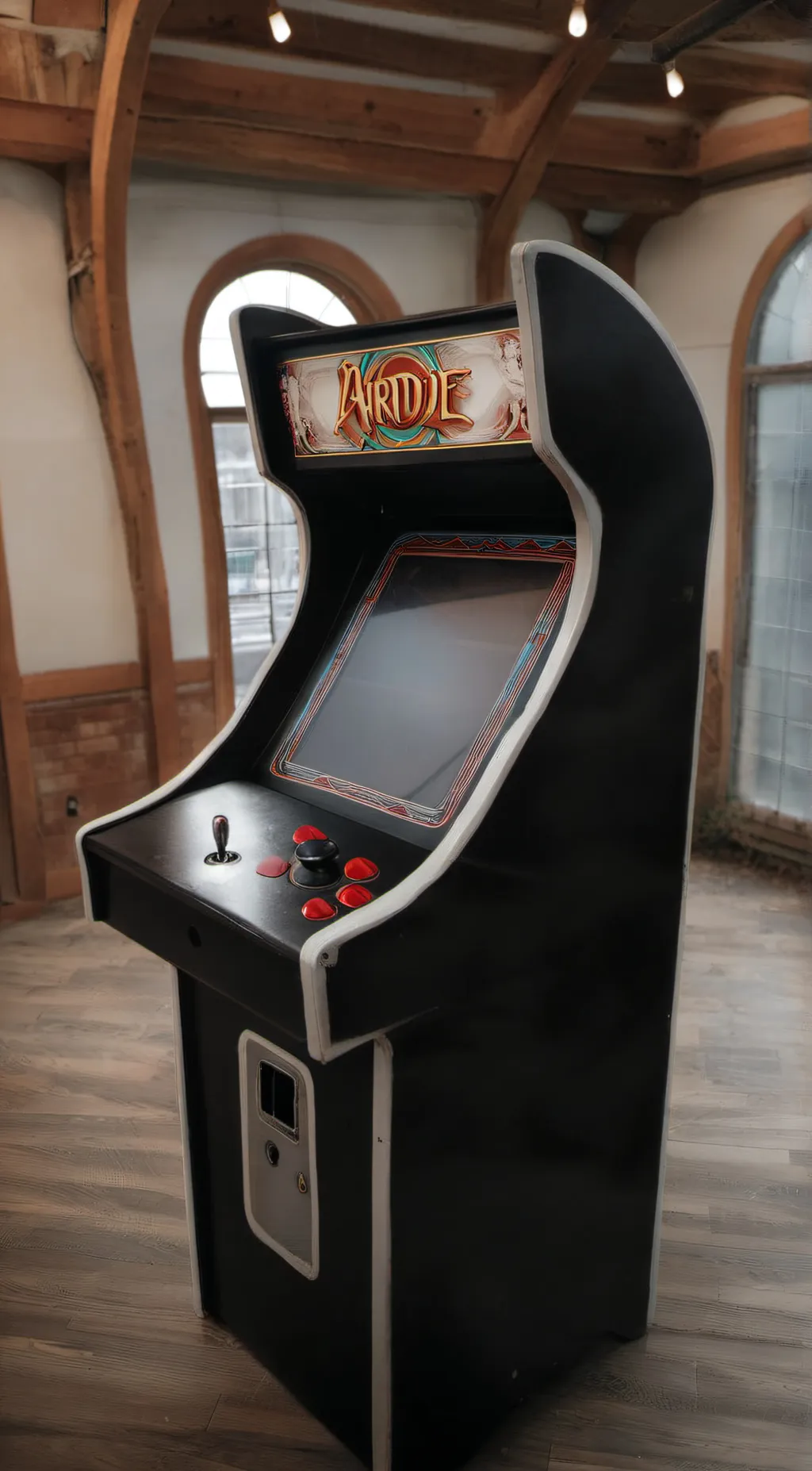 ai character: arcade background