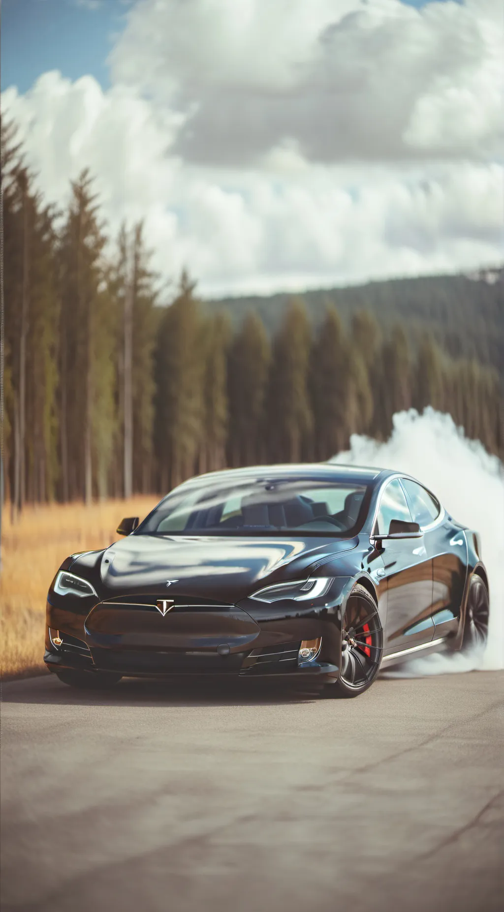 ai character: Tesla Model S background