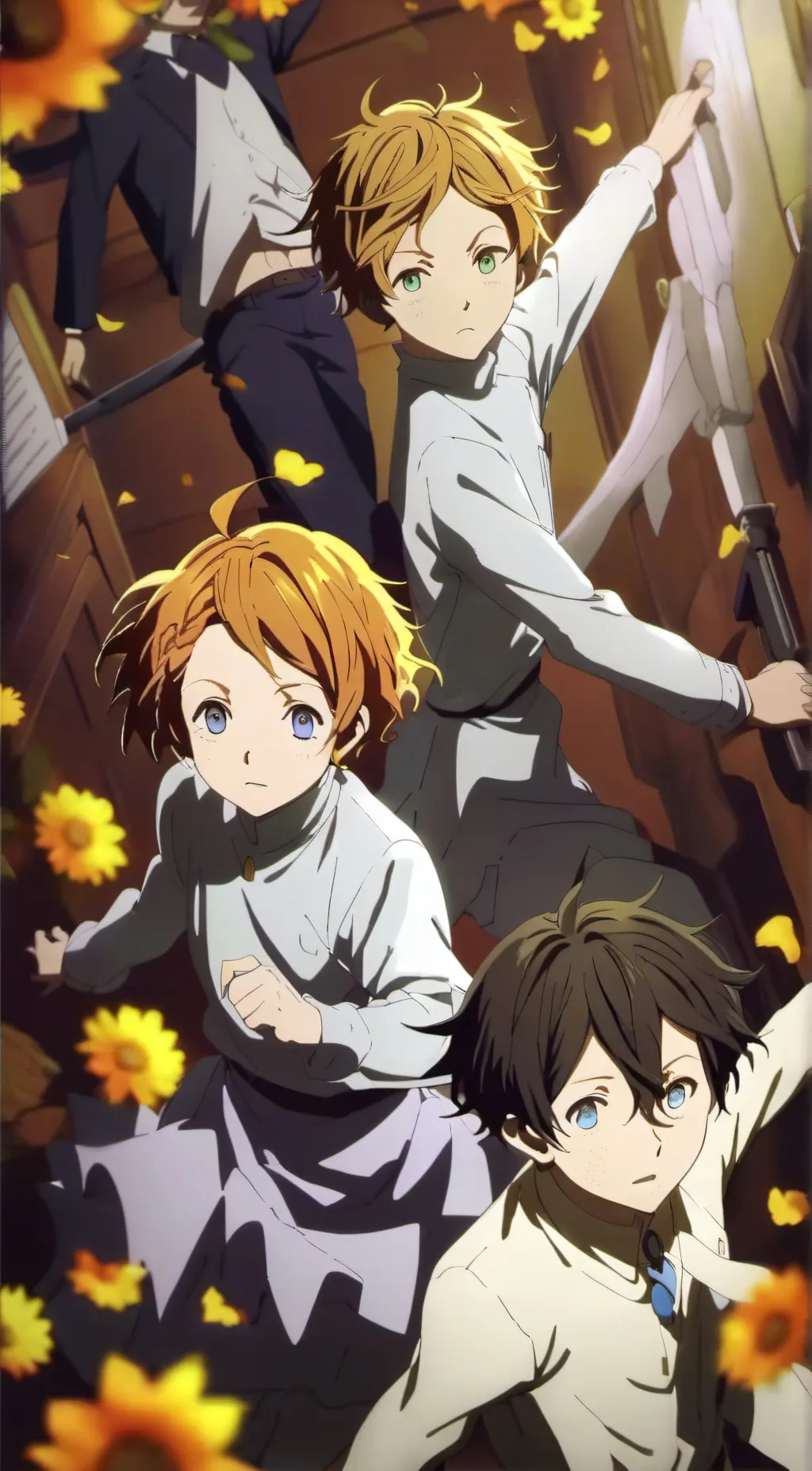 ai character: PROMISED NEVERLAND background
