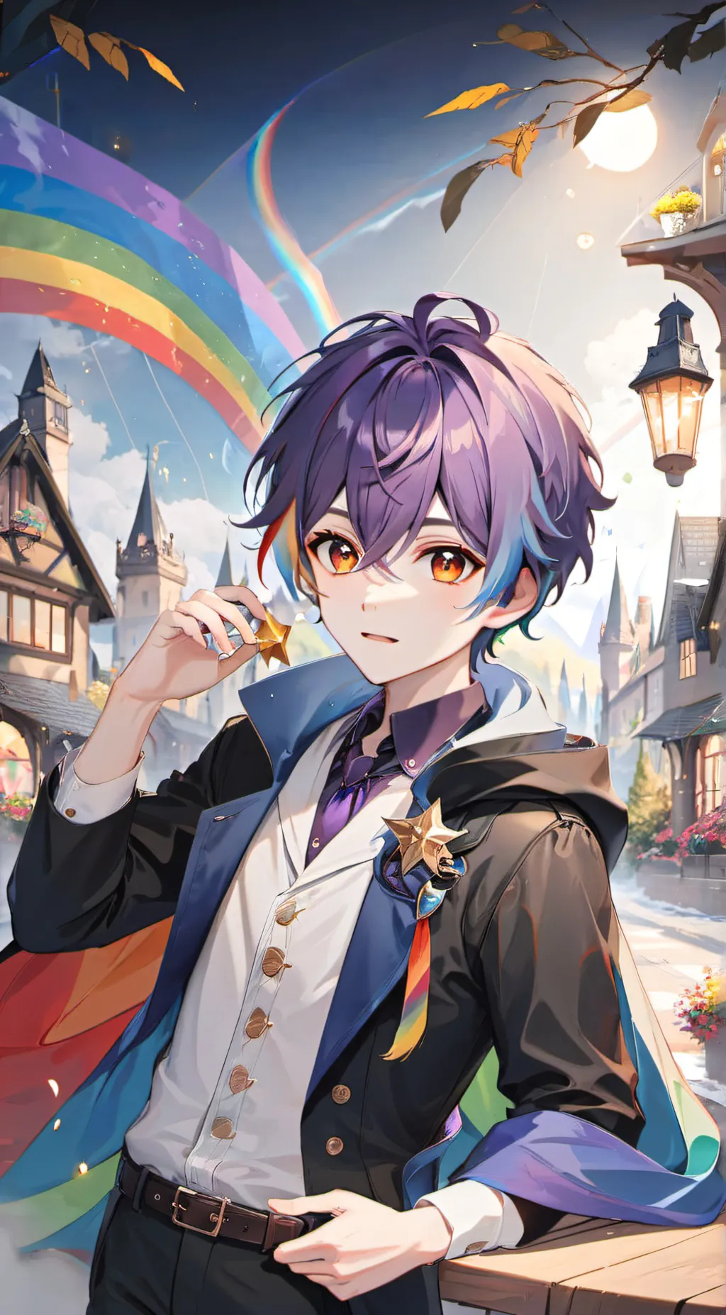 ai character: Cyan  background