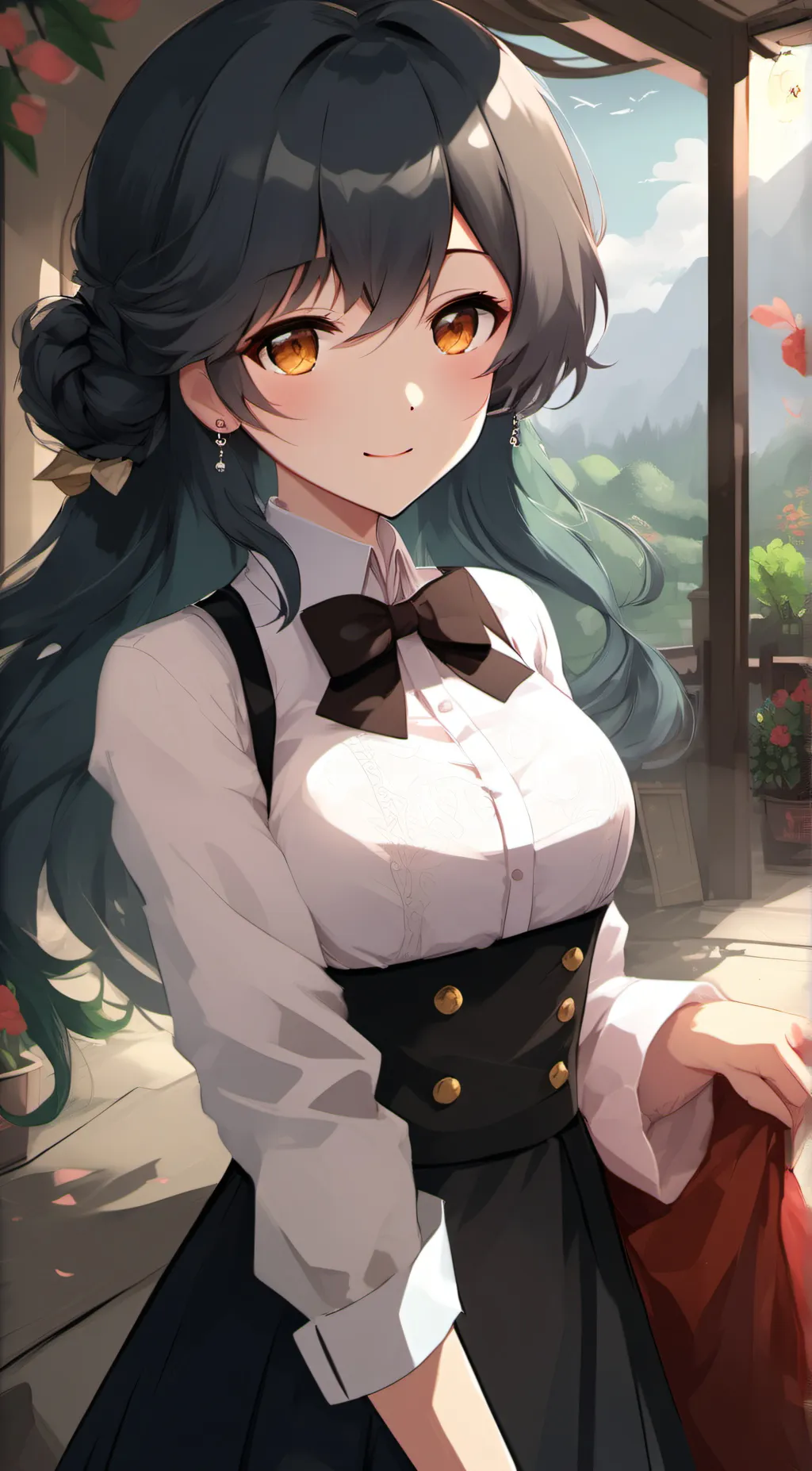 ai character: rose background