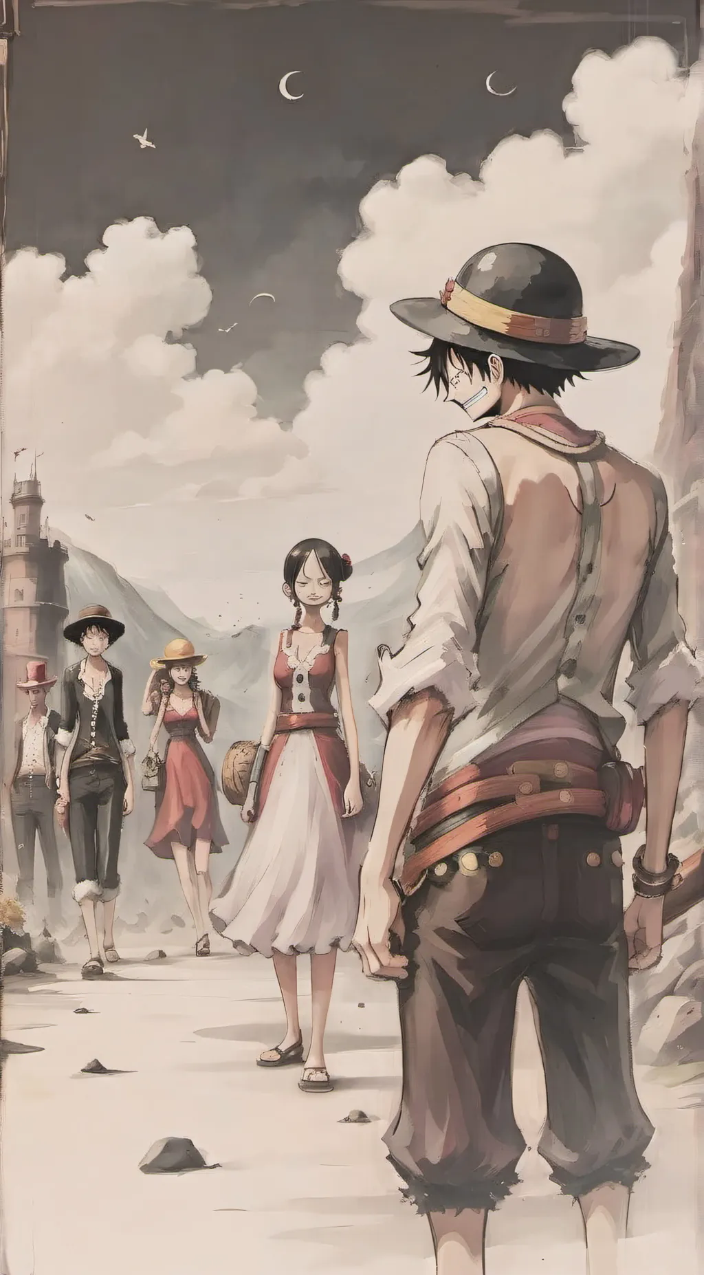 ai character: one piece  background