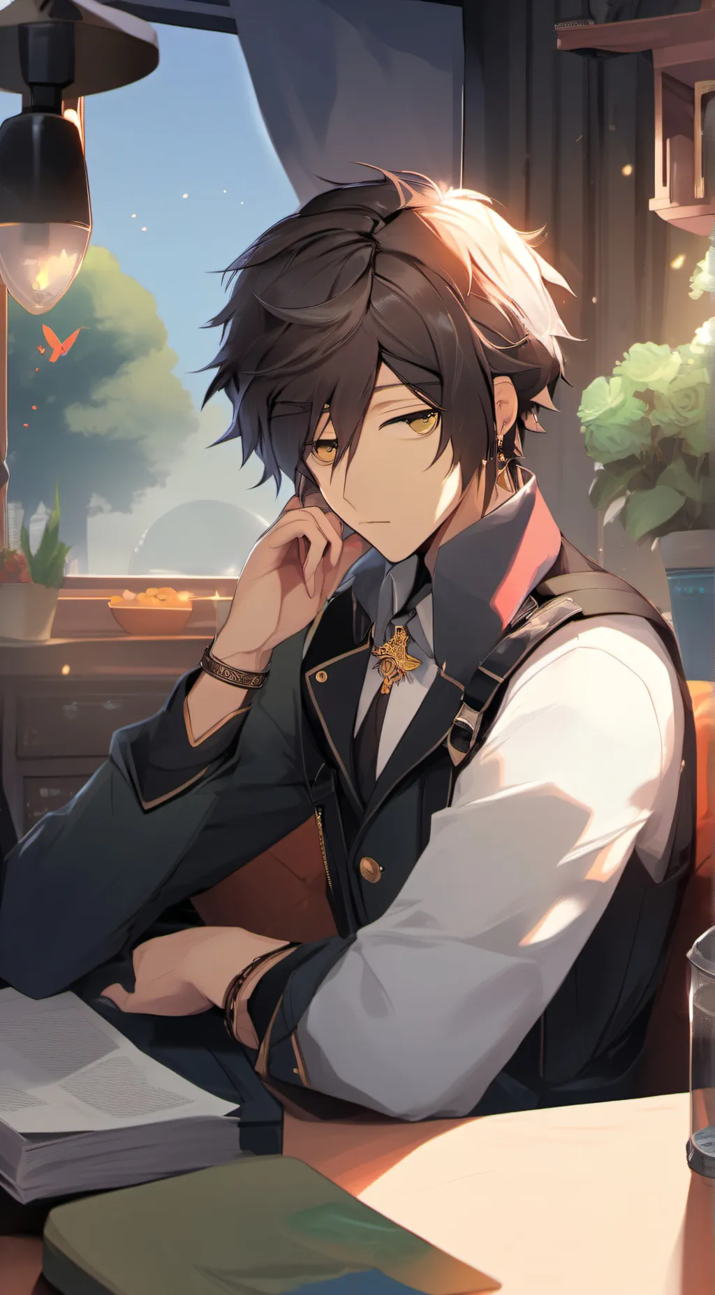 ai character: *×Justin×* background