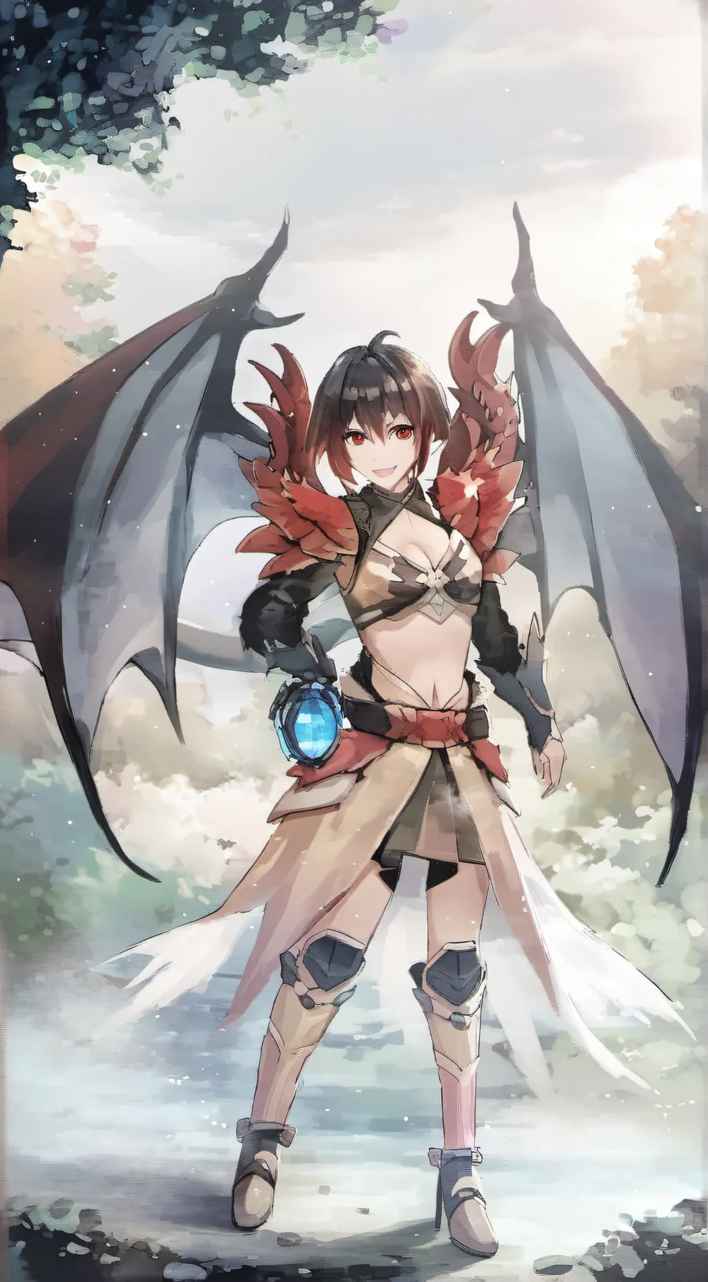 ai character: Sailor Mars dragon background